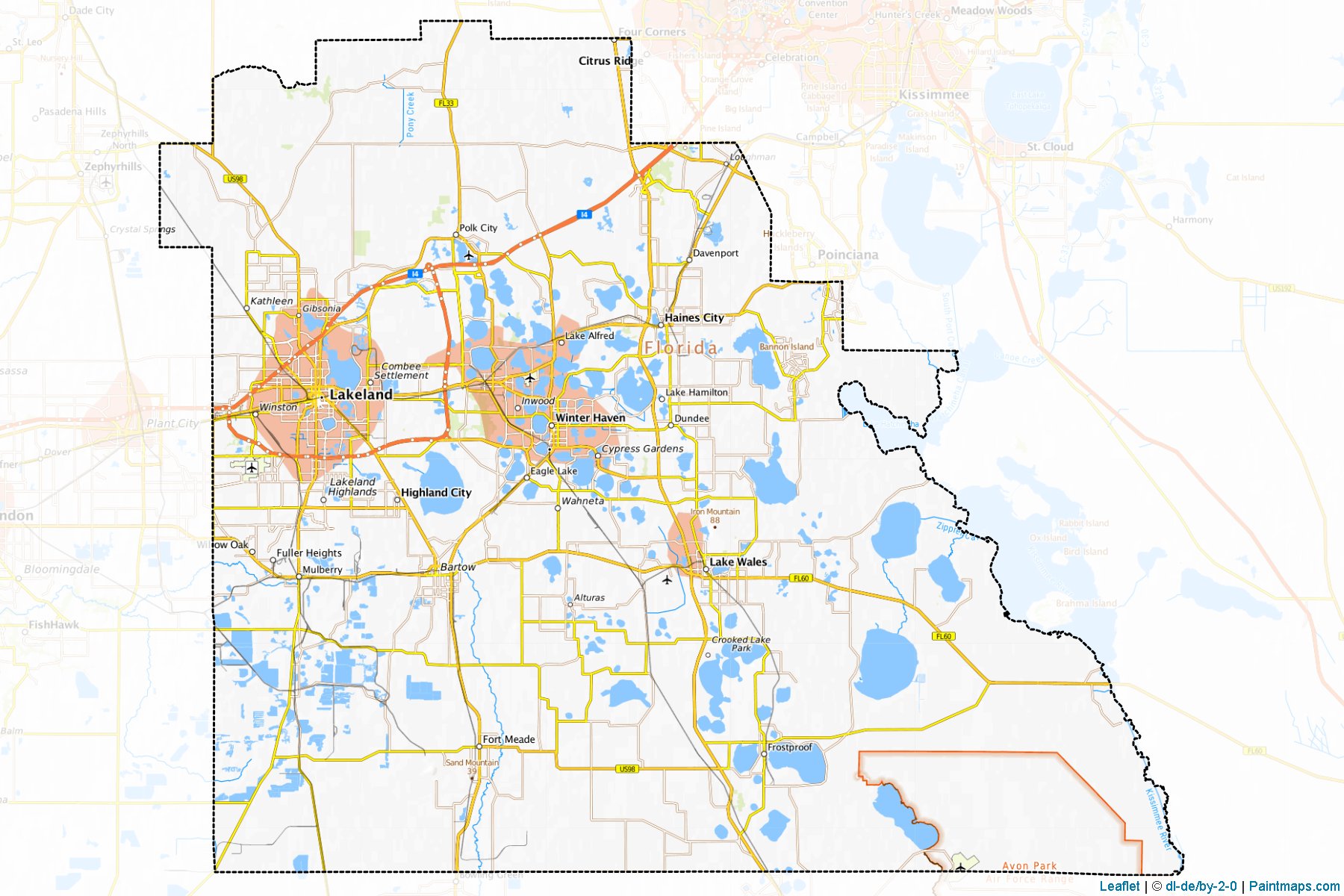 Polk County (Florida) Haritası Örnekleri-1