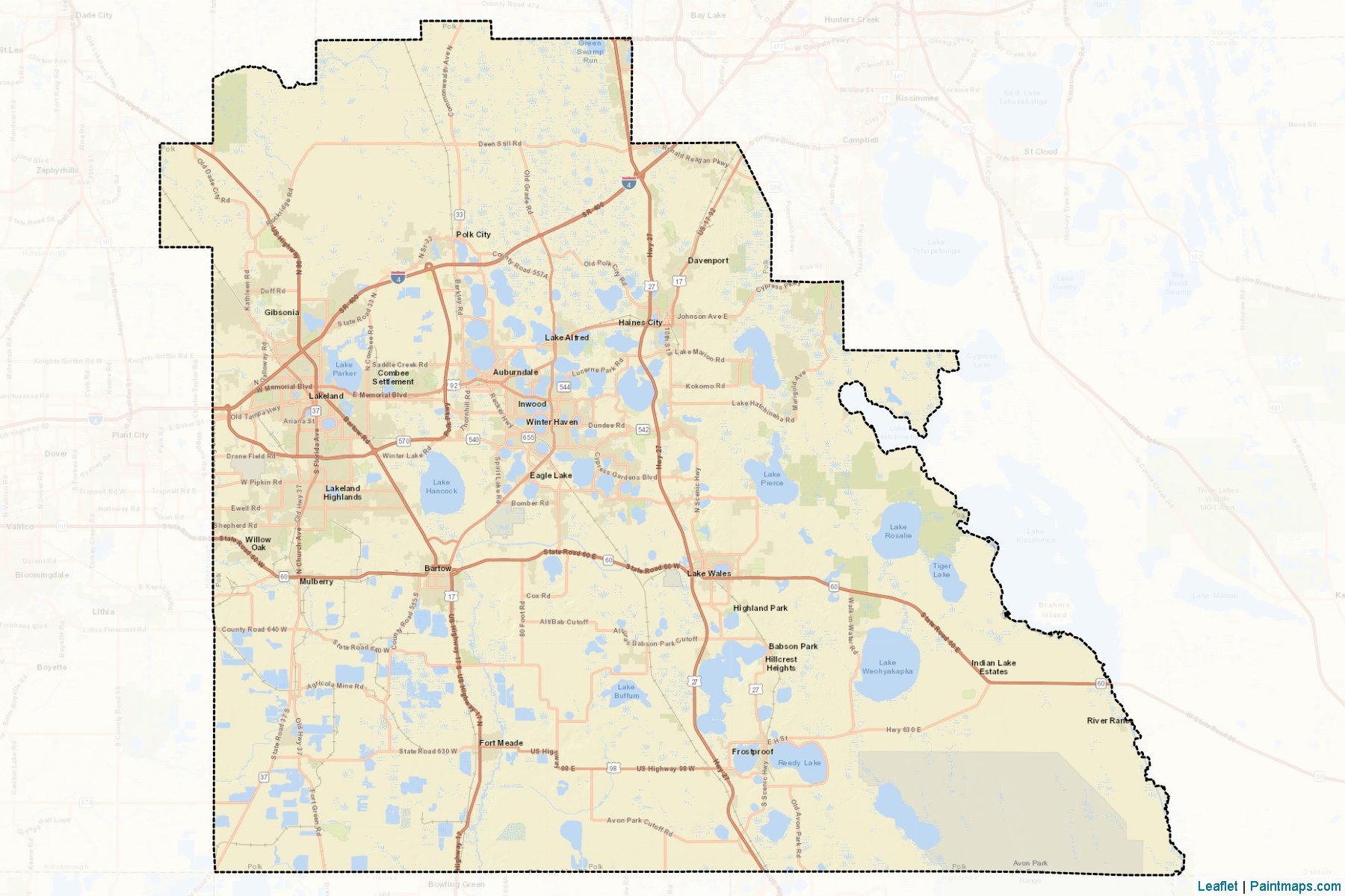 Polk County (Florida) Haritası Örnekleri-2