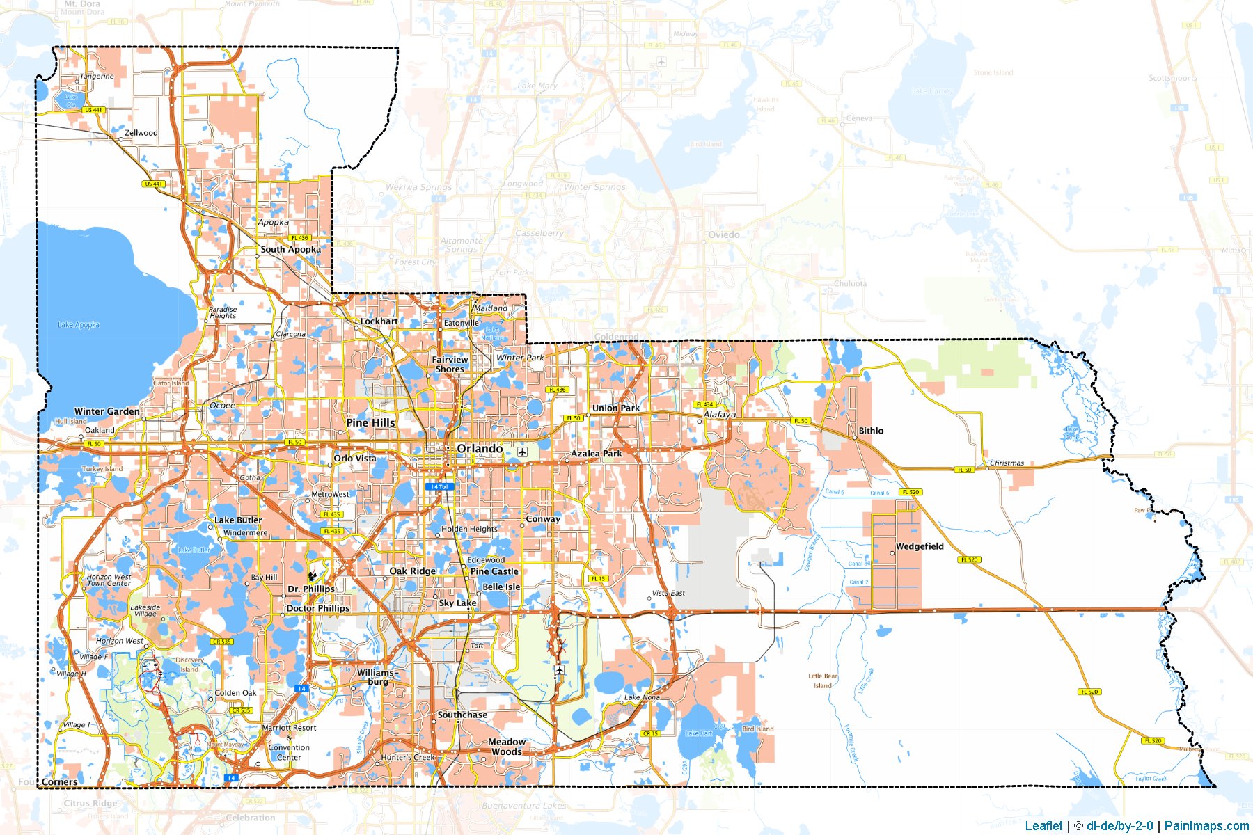 Orange (Florida) Map Cropping Samples-1