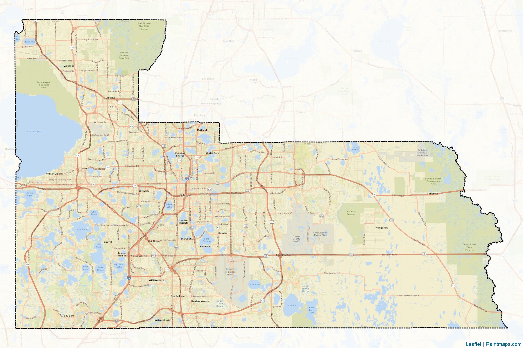 Orange (Florida) Map Cropping Samples-2