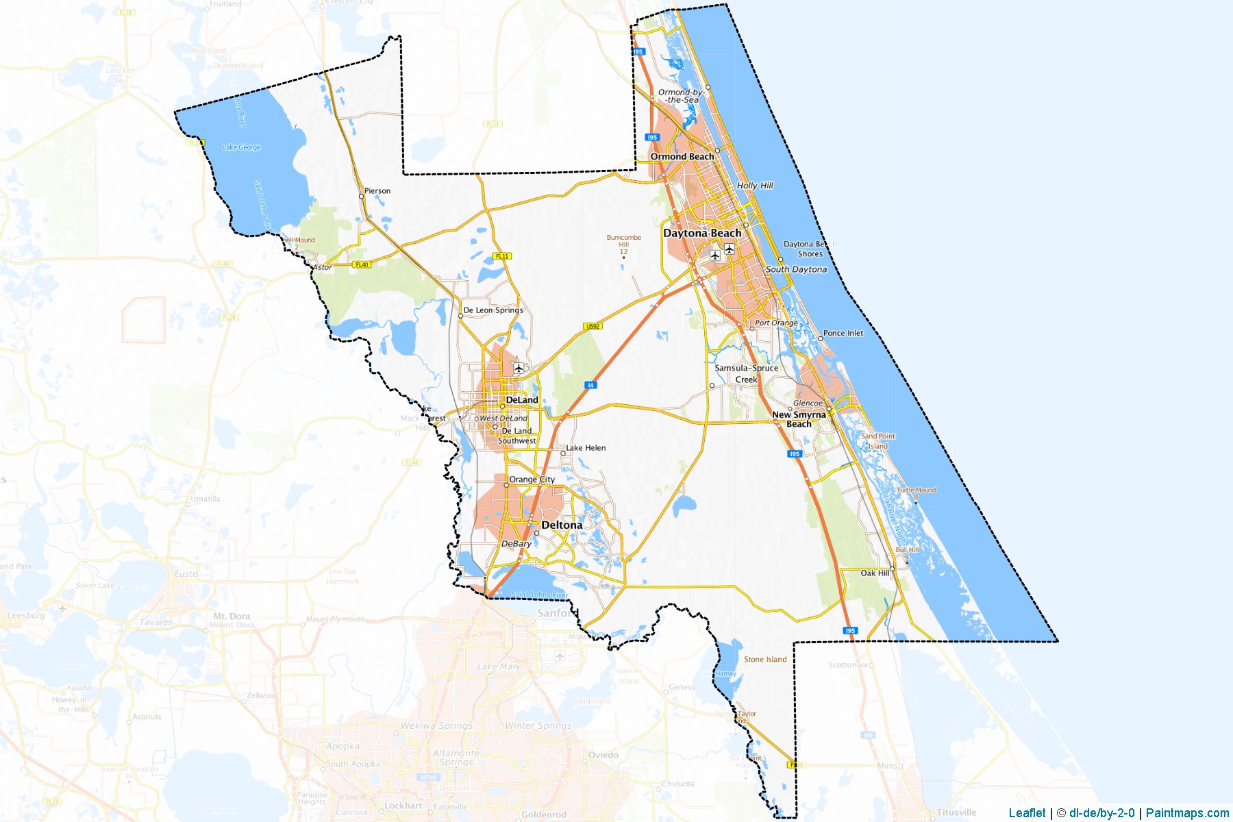 Volusia (Florida) Map Cropping Samples-1