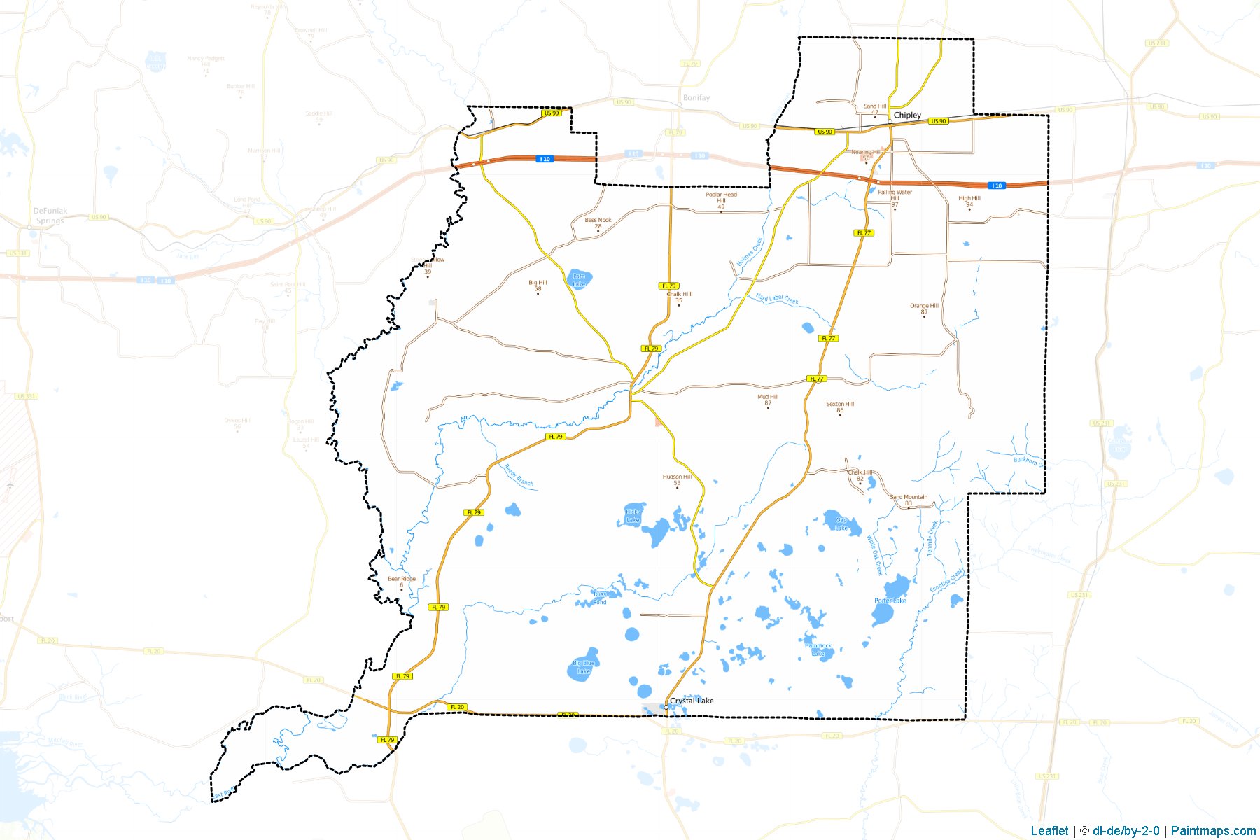 Muestras de recorte de mapas Washington (Florida)-1