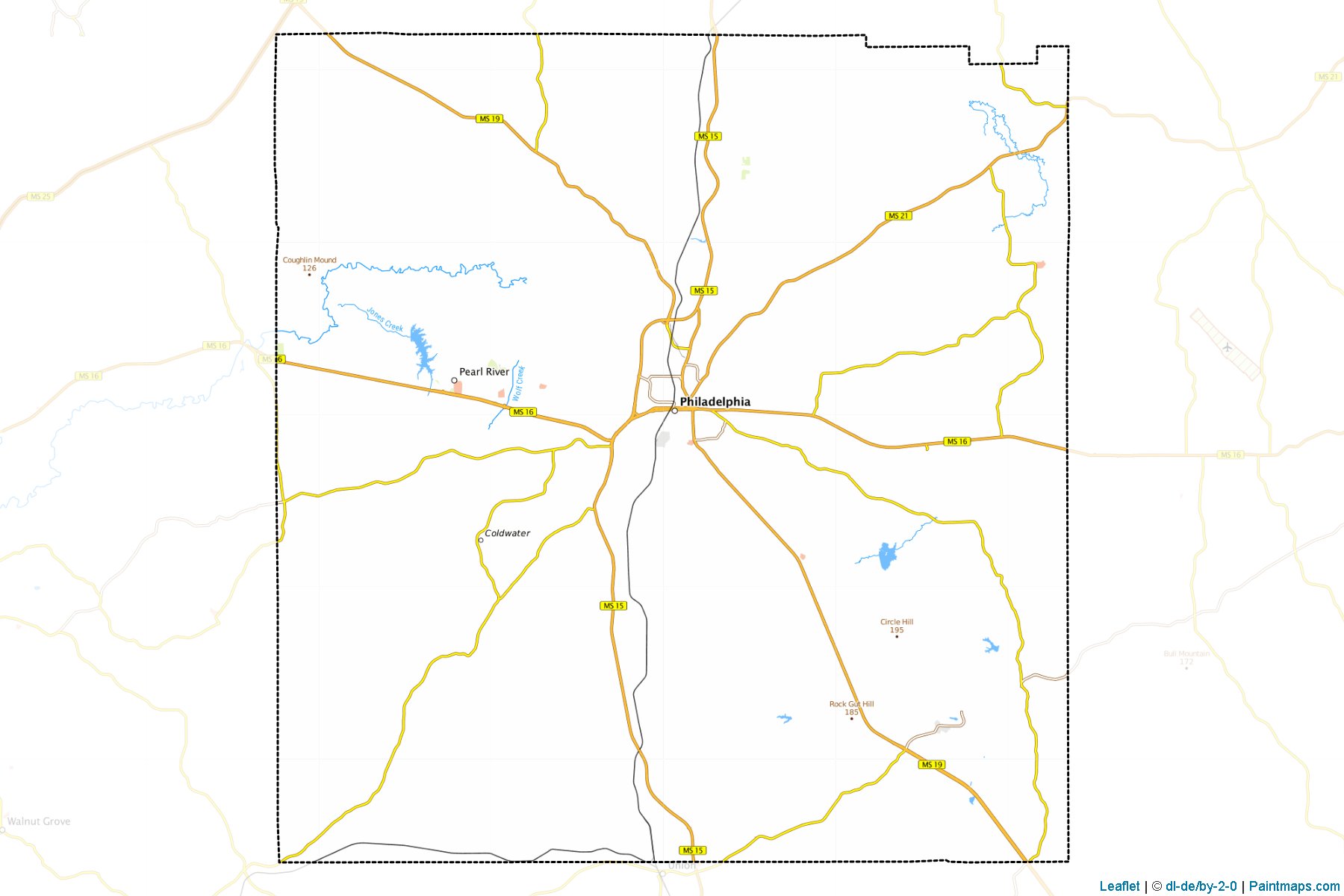 Muestras de recorte de mapas Neshoba (Mississippi)-1