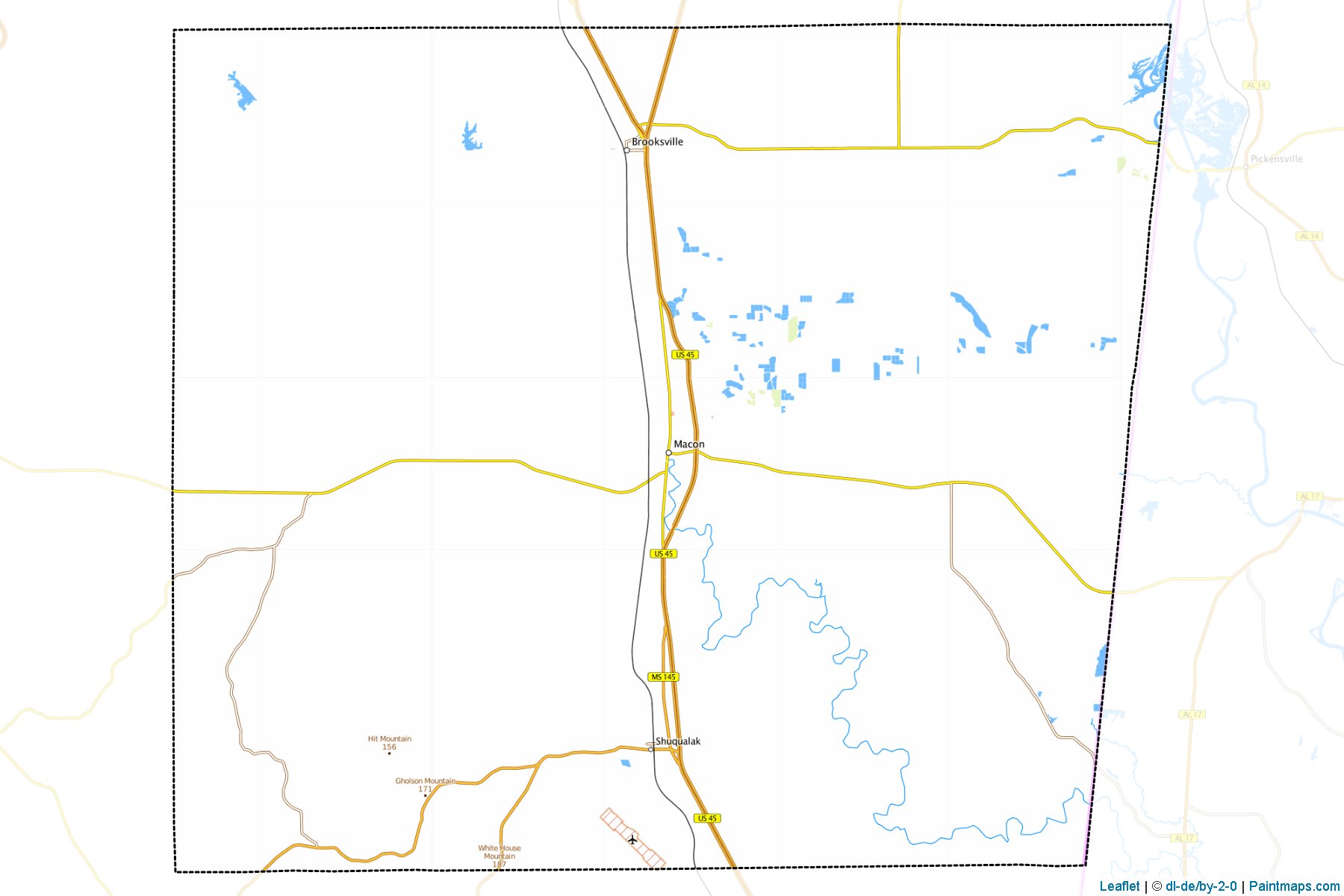 Noxubee (Mississippi) Map Cropping Samples-1