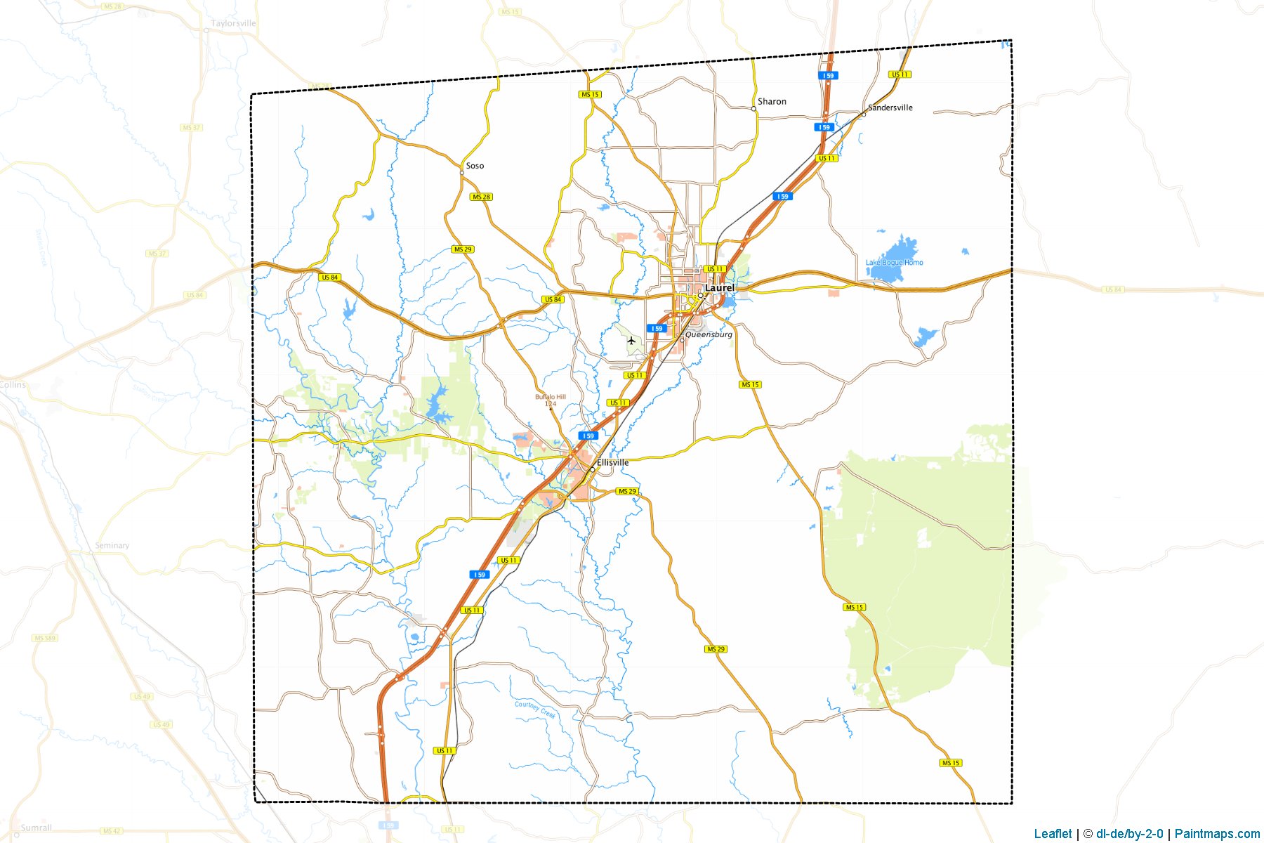 Jones (Mississippi) Map Cropping Samples-1