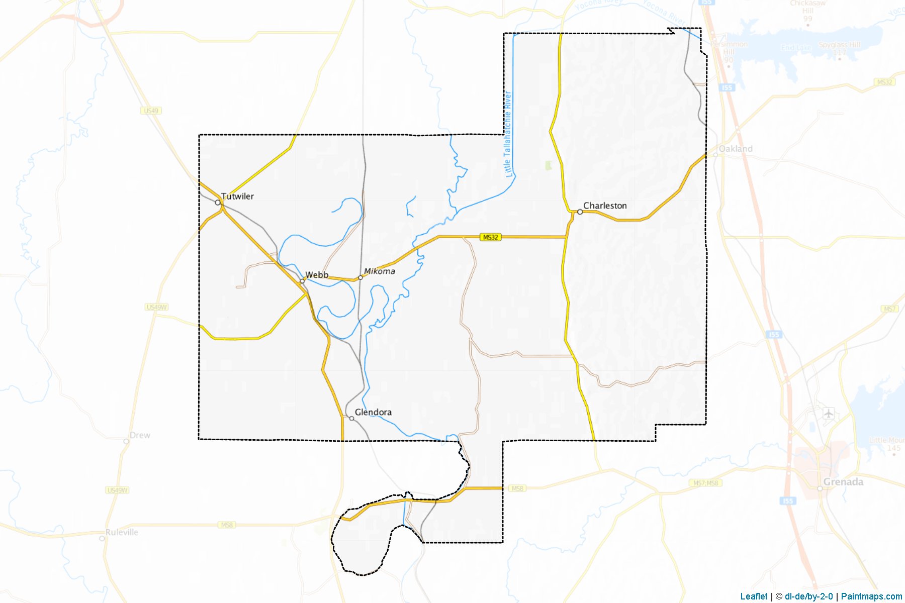 Tallahatchie (Mississippi) Map Cropping Samples-1