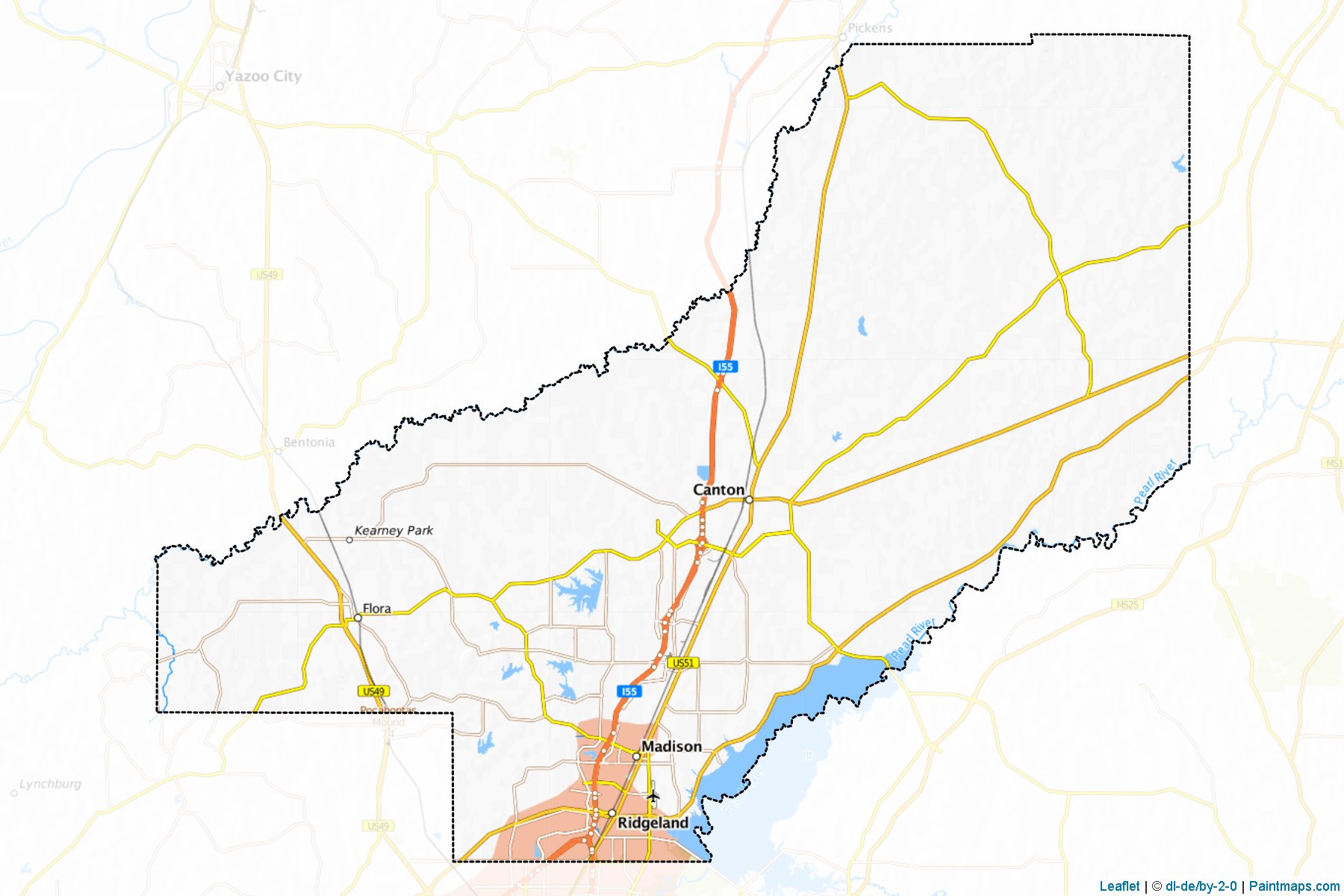 Muestras de recorte de mapas Madison (Mississippi)-1