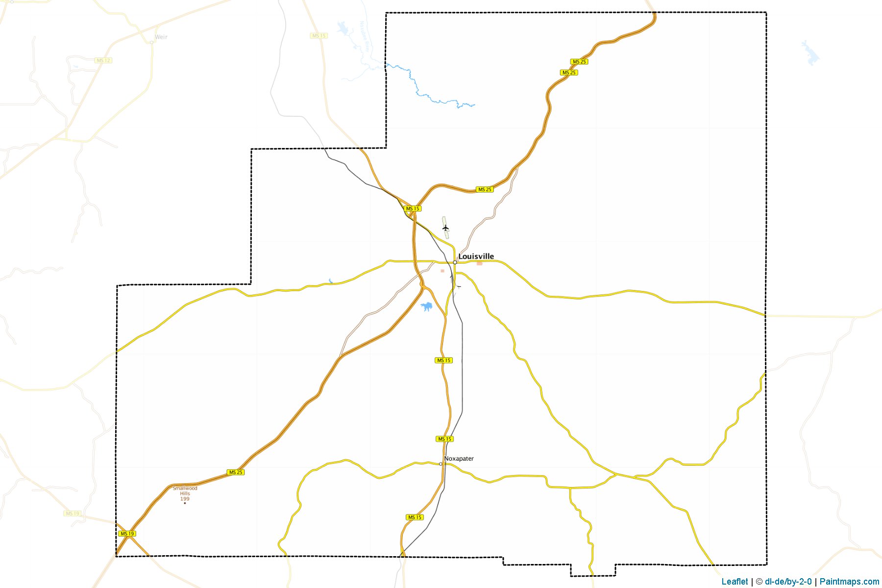 Muestras de recorte de mapas Winston (Mississippi)-1