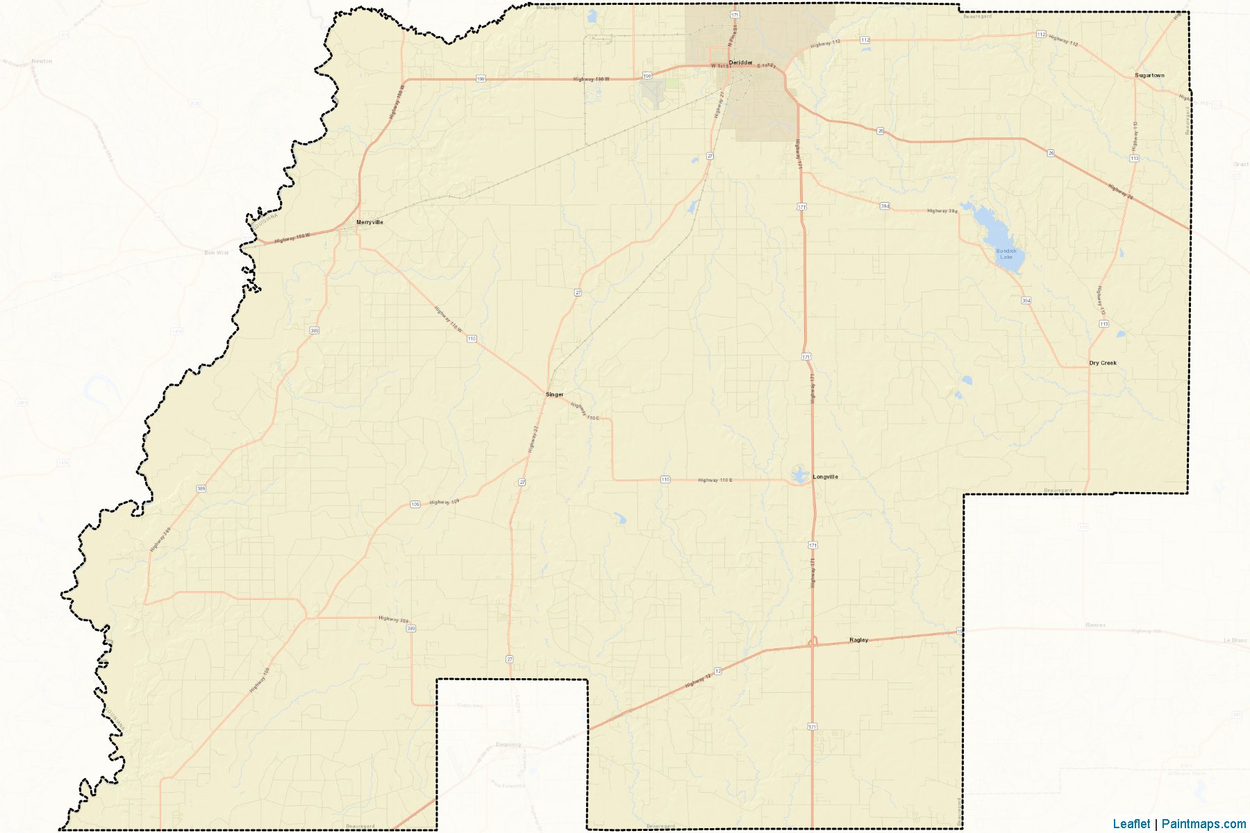 Beauregard (Louisiana) Map Cropping Samples-2