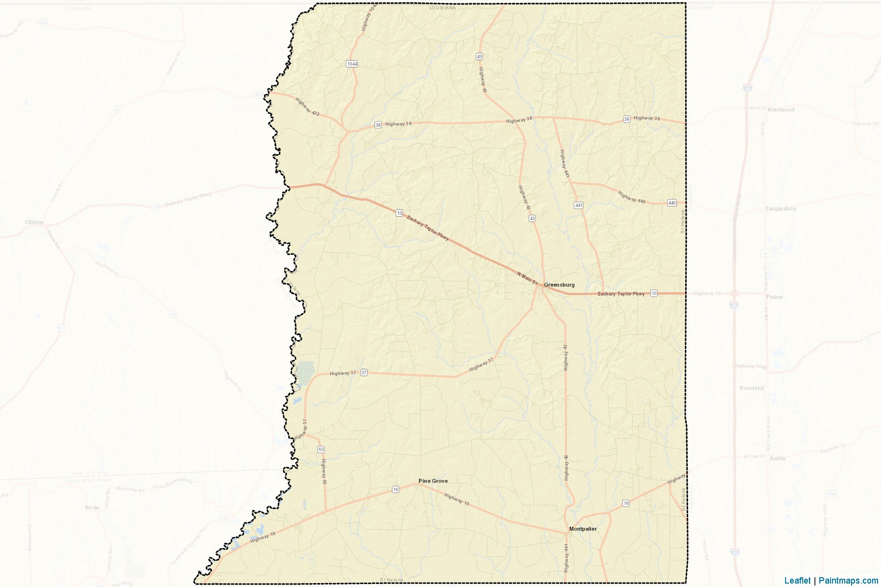 St. Helena (Louisiana) Map Cropping Samples-2