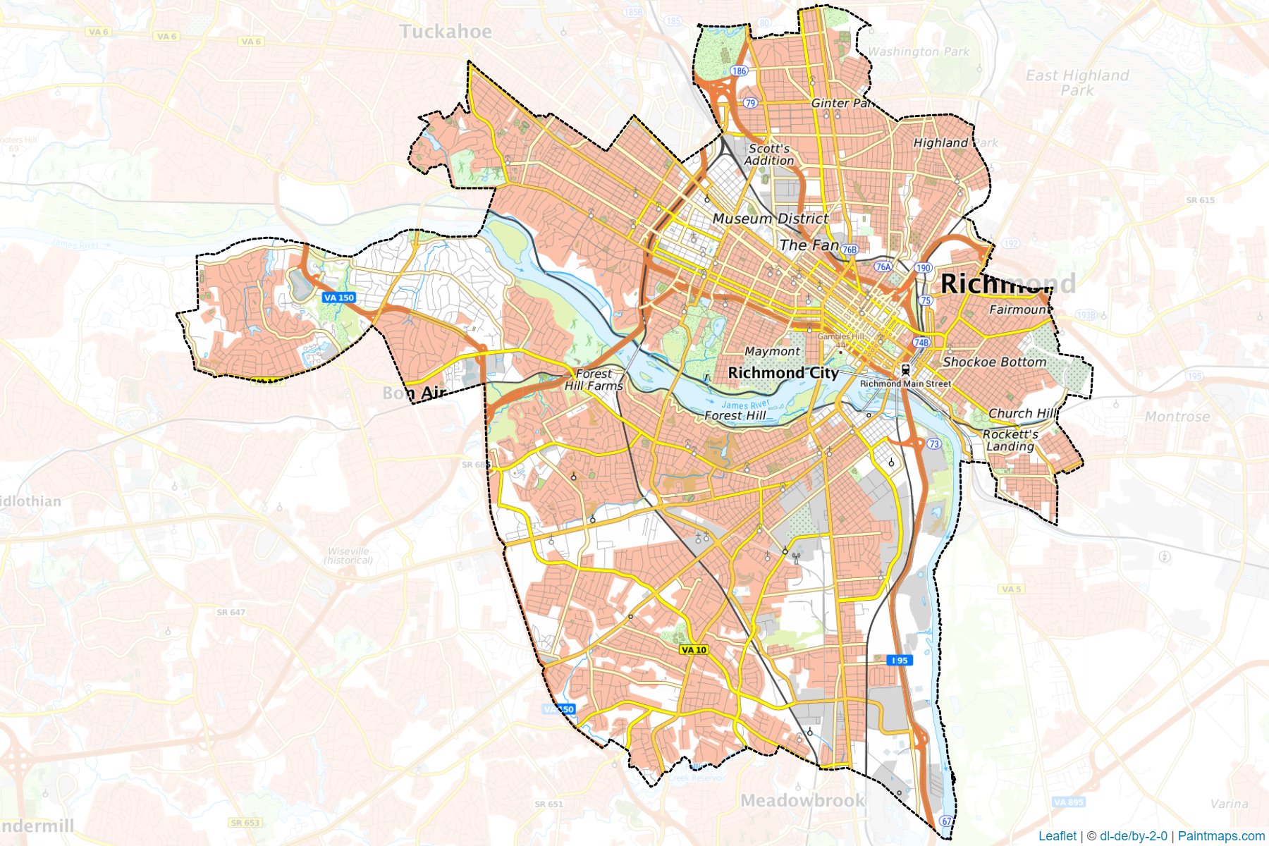 Richmond (Virginia) Map Cropping Samples-1