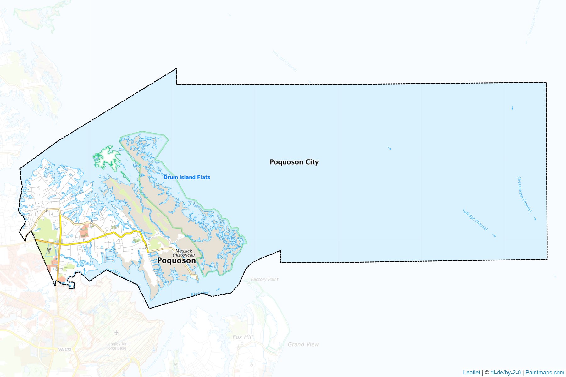 Poquoson (Virginia) Map Cropping Samples-1