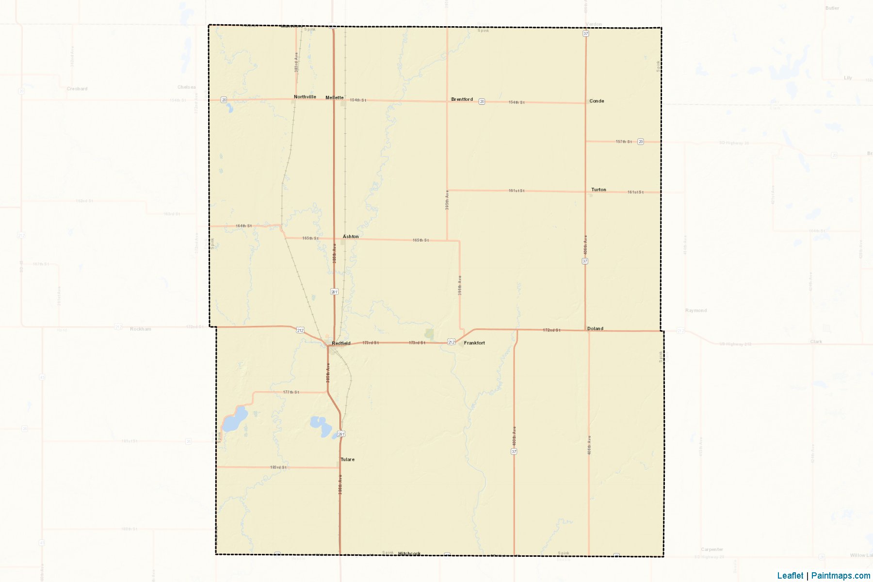 Spink (South Dakota) Map Cropping Samples-2