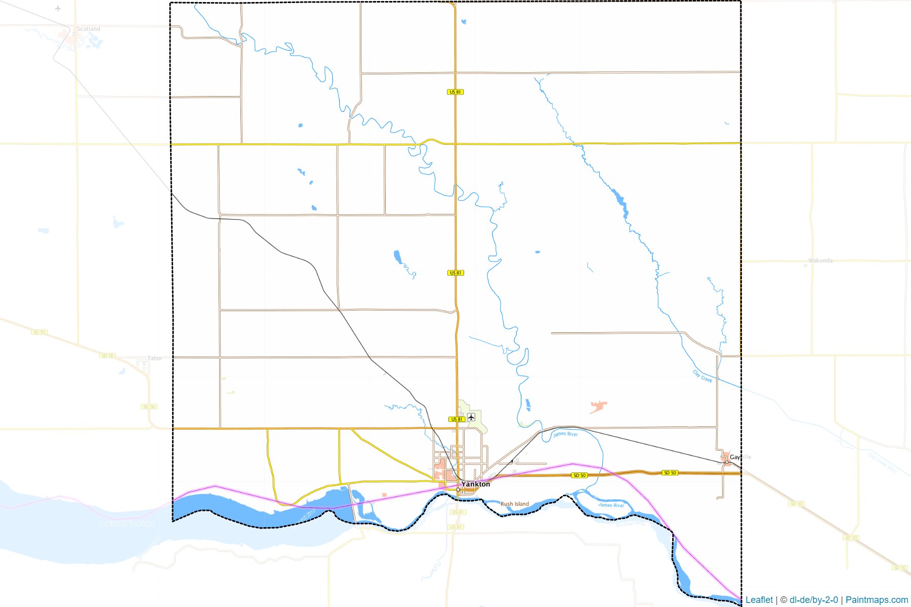 Yankton (South Dakota) Map Cropping Samples-1