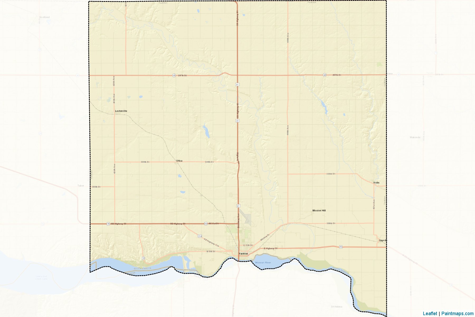 Yankton (South Dakota) Map Cropping Samples-2