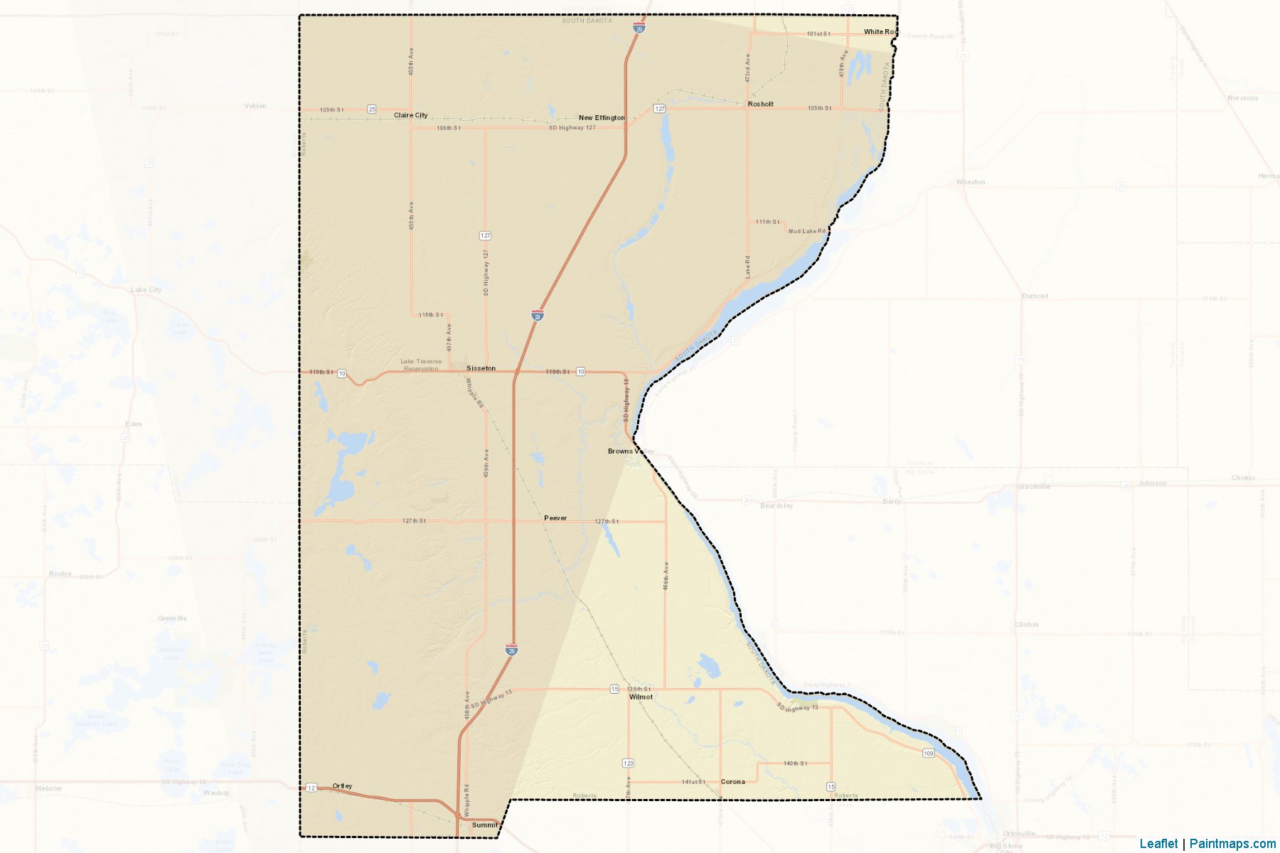 Roberts (South Dakota) Map Cropping Samples-2