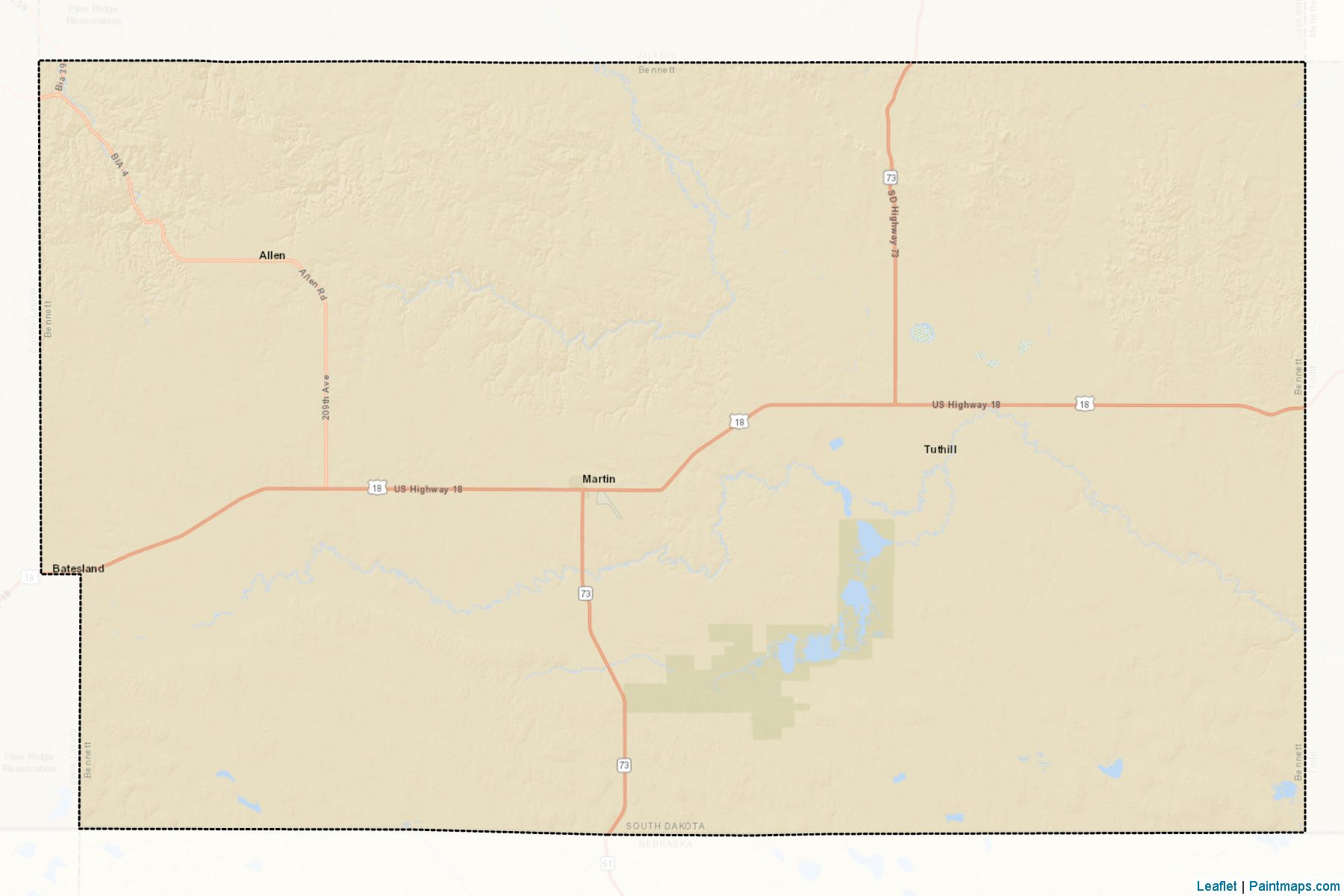 Bennett (South Dakota) Map Cropping Samples-2