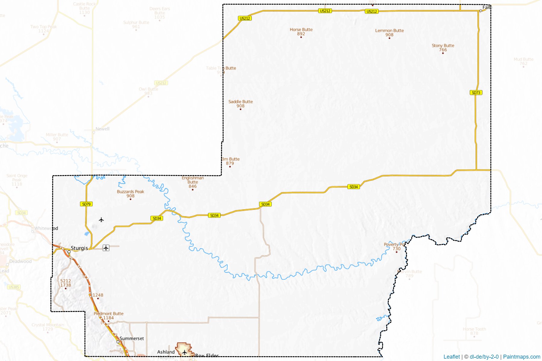 Meade (South Dakota) Map Cropping Samples-1