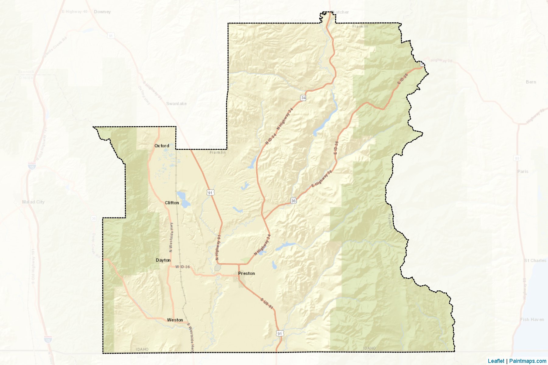 Franklin (Idaho) Map Cropping Samples-2