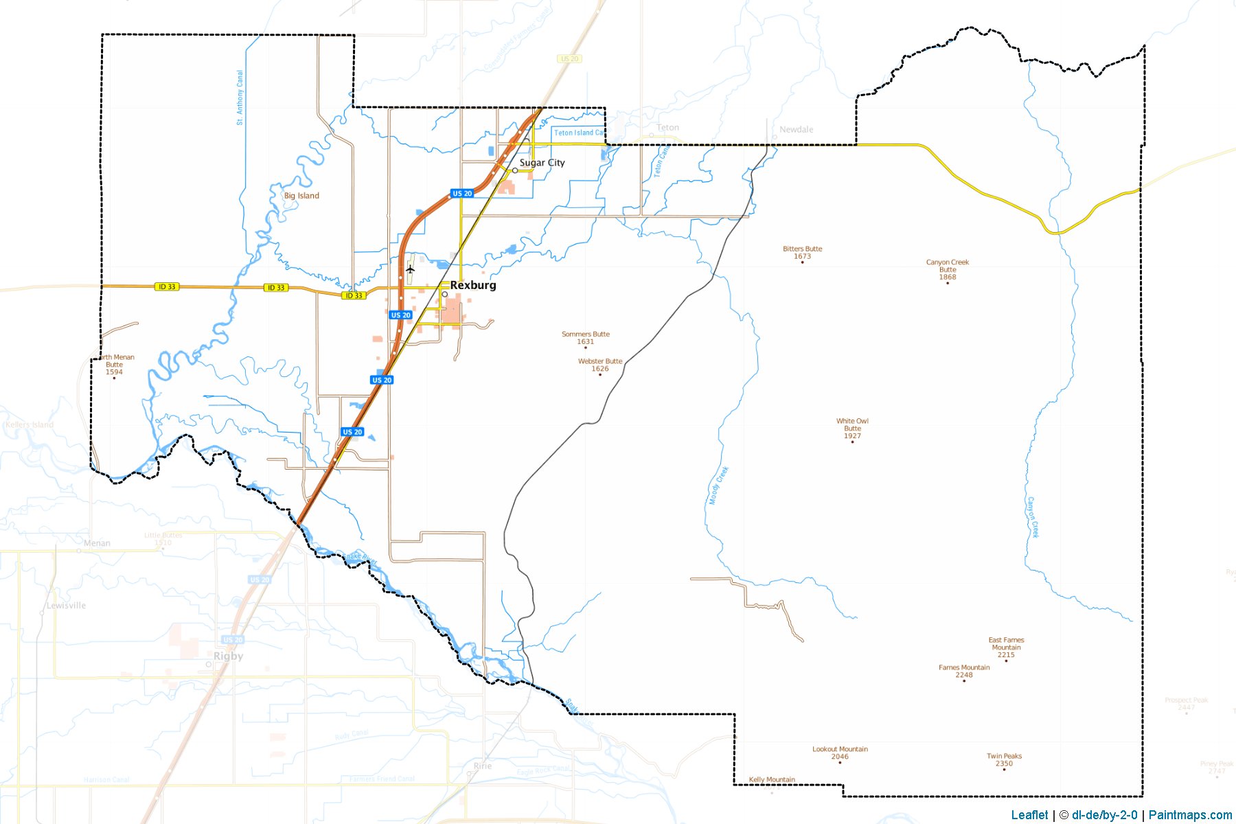 Madison (Idaho) Map Cropping Samples-1