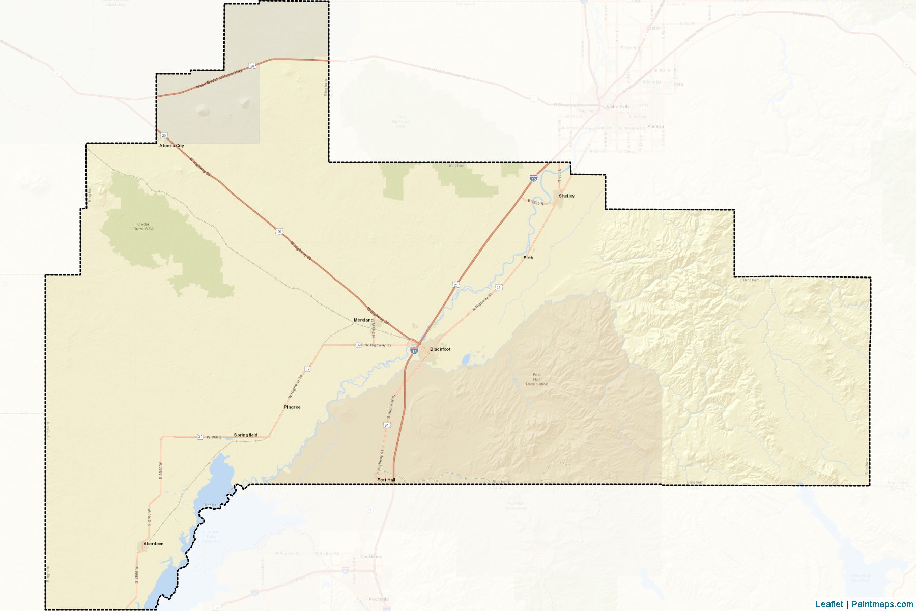 Bingham (Idaho) Map Cropping Samples-2