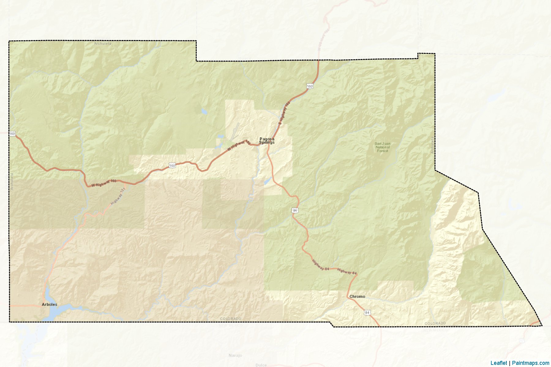 Archuleta (Colorado) Map Cropping Samples-2