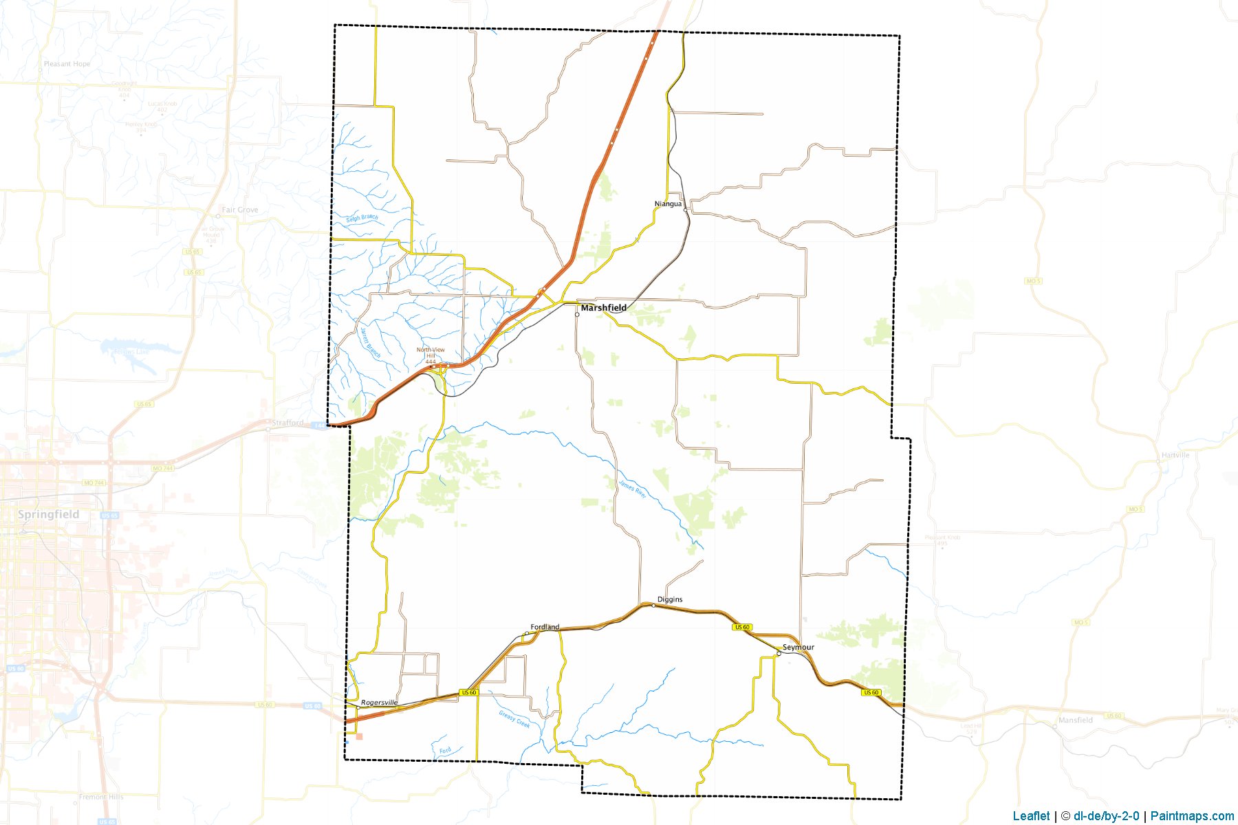 Muestras de recorte de mapas Webster (Missouri)-1