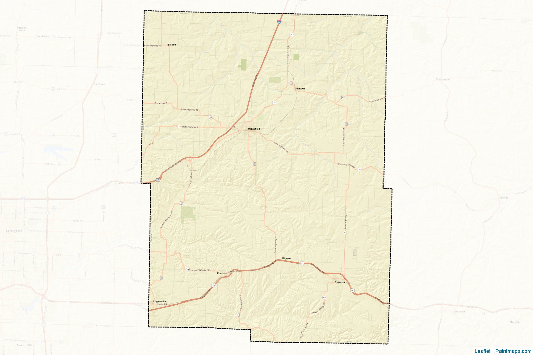 Muestras de recorte de mapas Webster (Missouri)-2