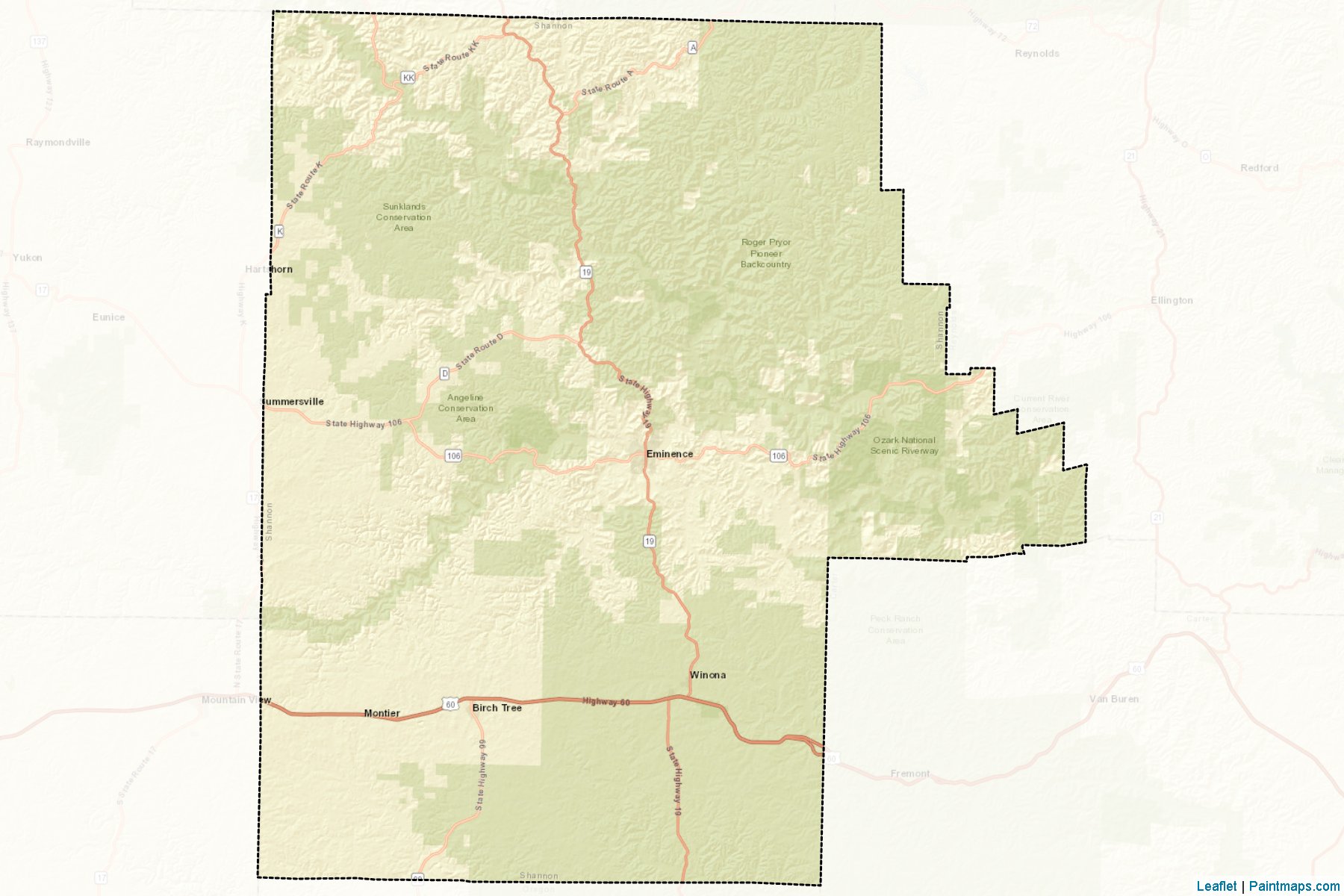 Shannon (Missouri) Map Cropping Samples-2