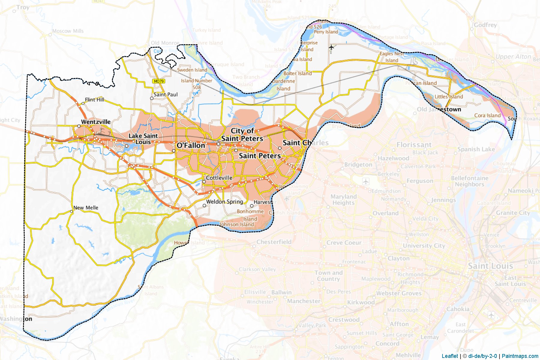 St. Charles (Missouri) Map Cropping Samples-1