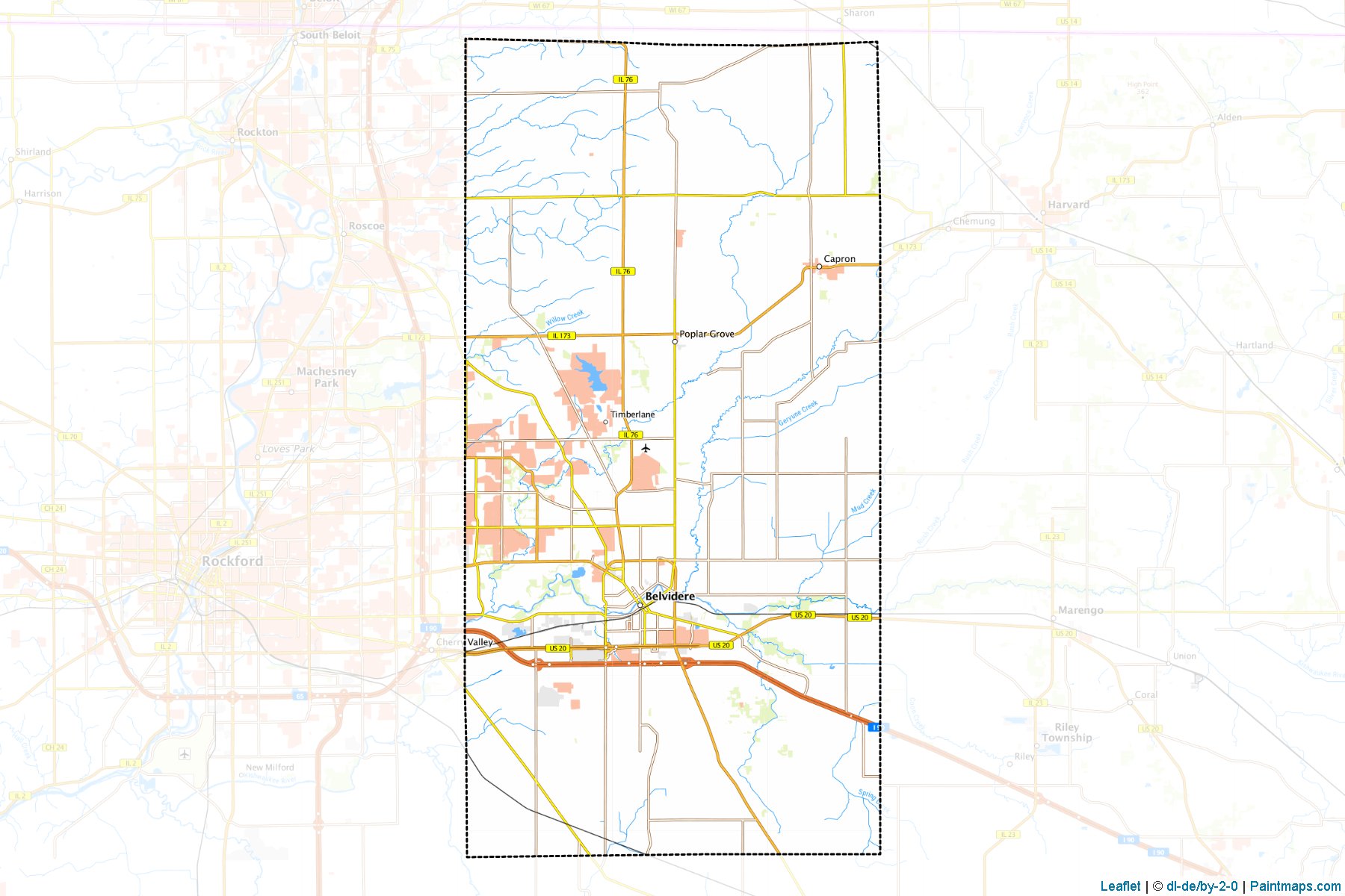 Boone (Illinois) Map Cropping Samples-1