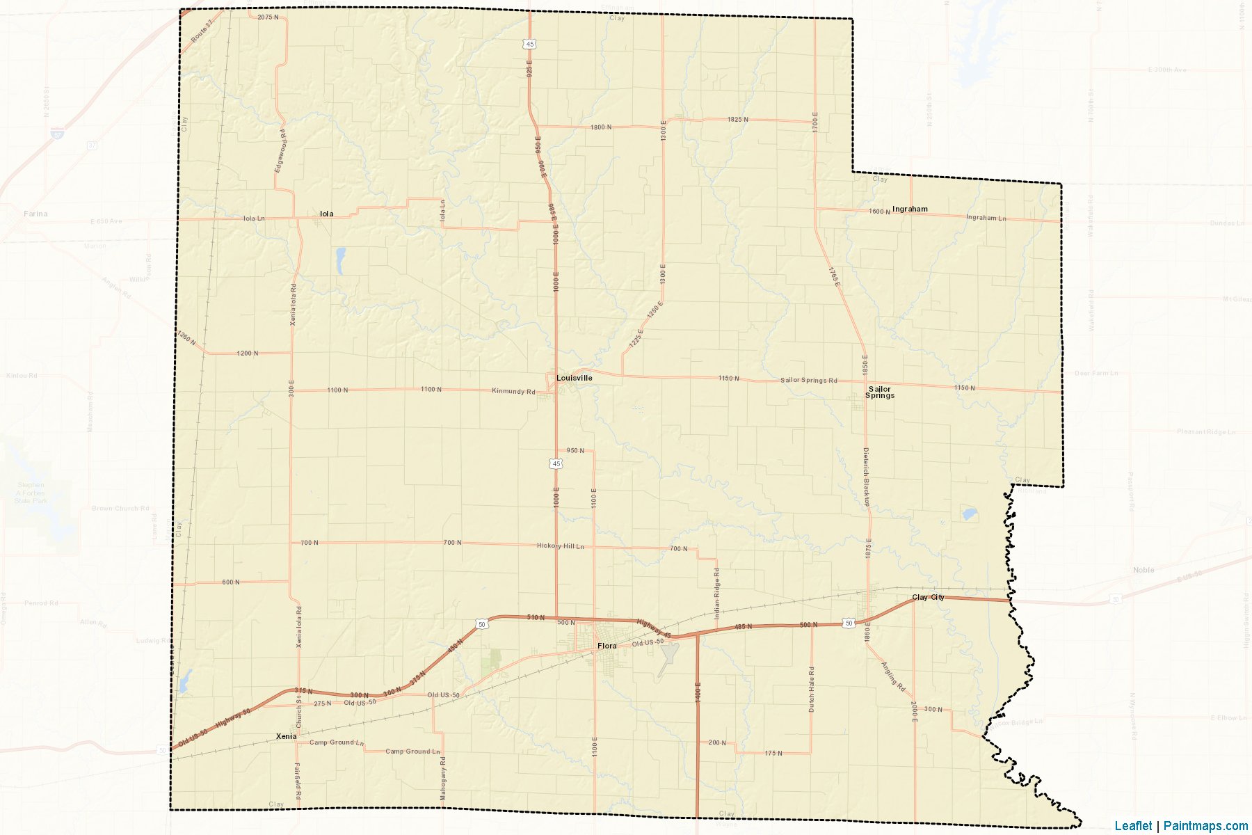 Clay (Illinois) Map Cropping Samples-2