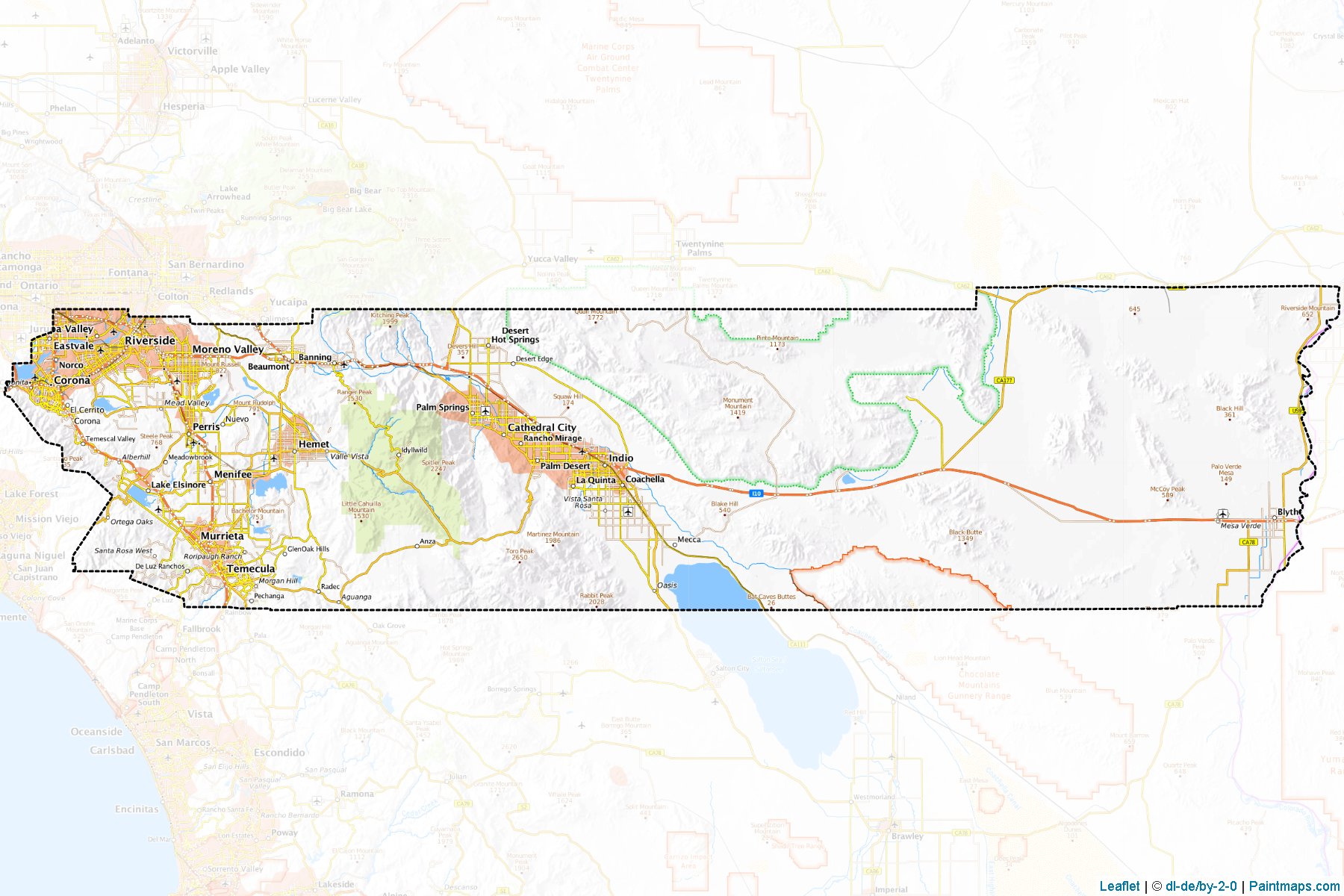 Riverside (California) Map Cropping Samples-1