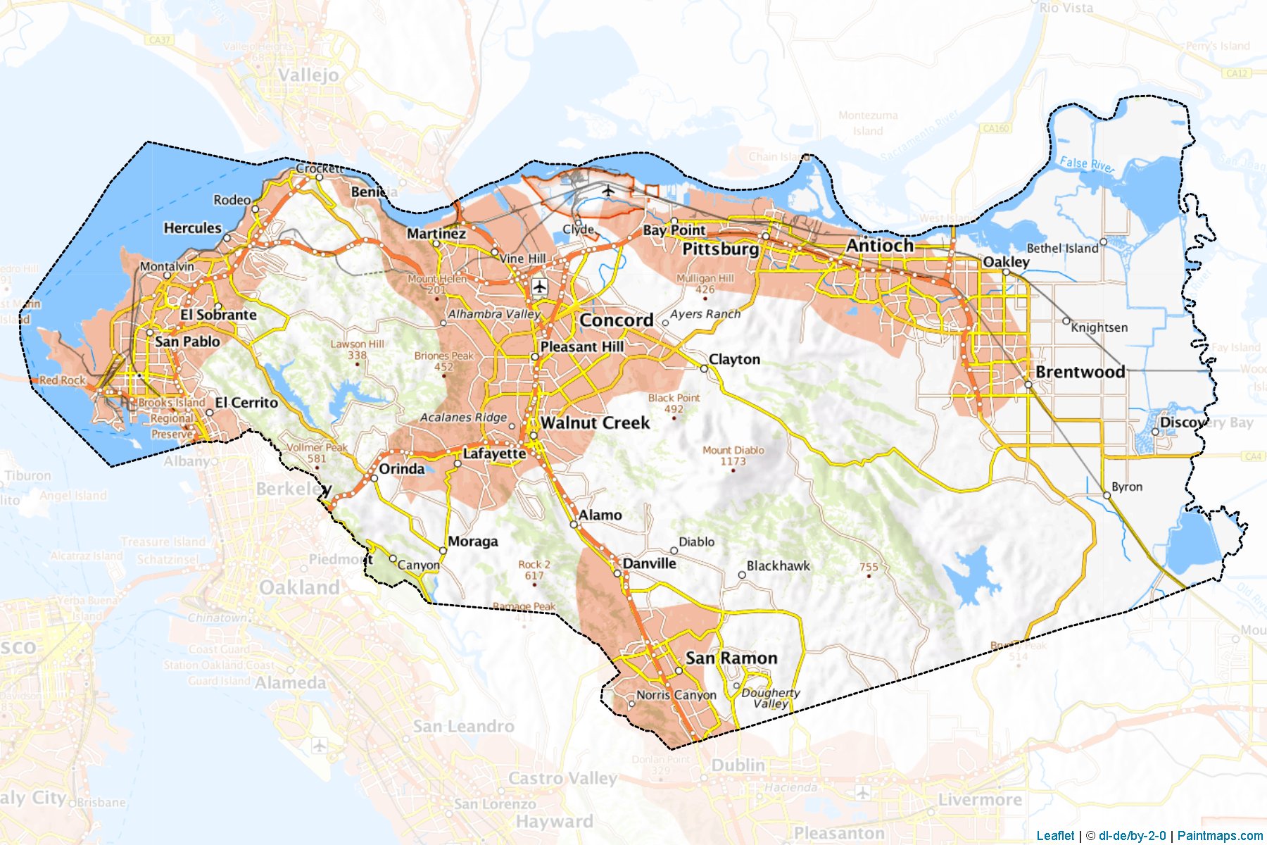 Contra Costa (California) Map Cropping Samples-1