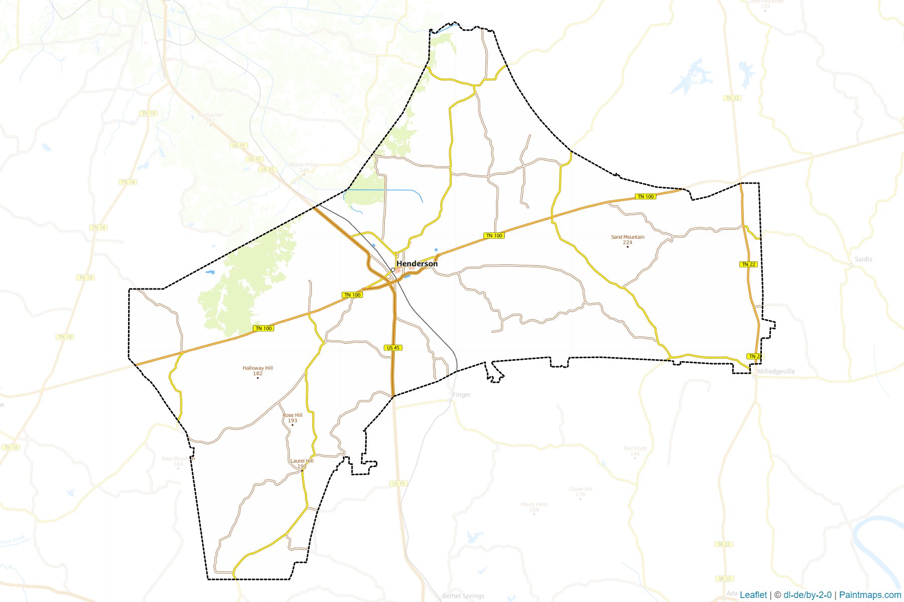 Chester (Tennessee) Map Cropping Samples-1