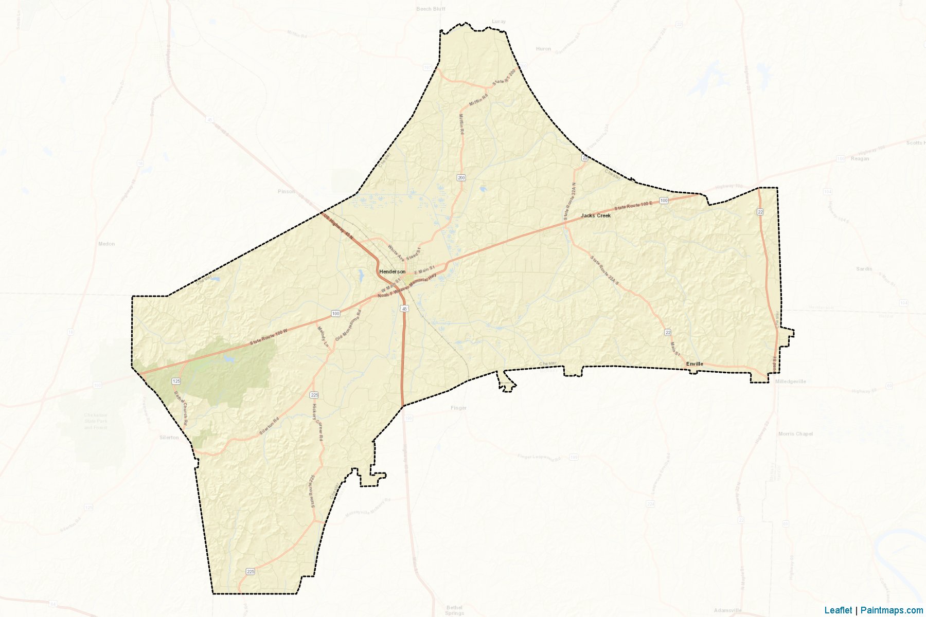 Chester (Tennessee) Map Cropping Samples-2