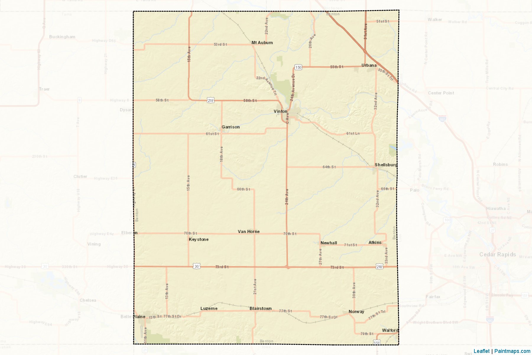 Benton (Iowa) Map Cropping Samples-2