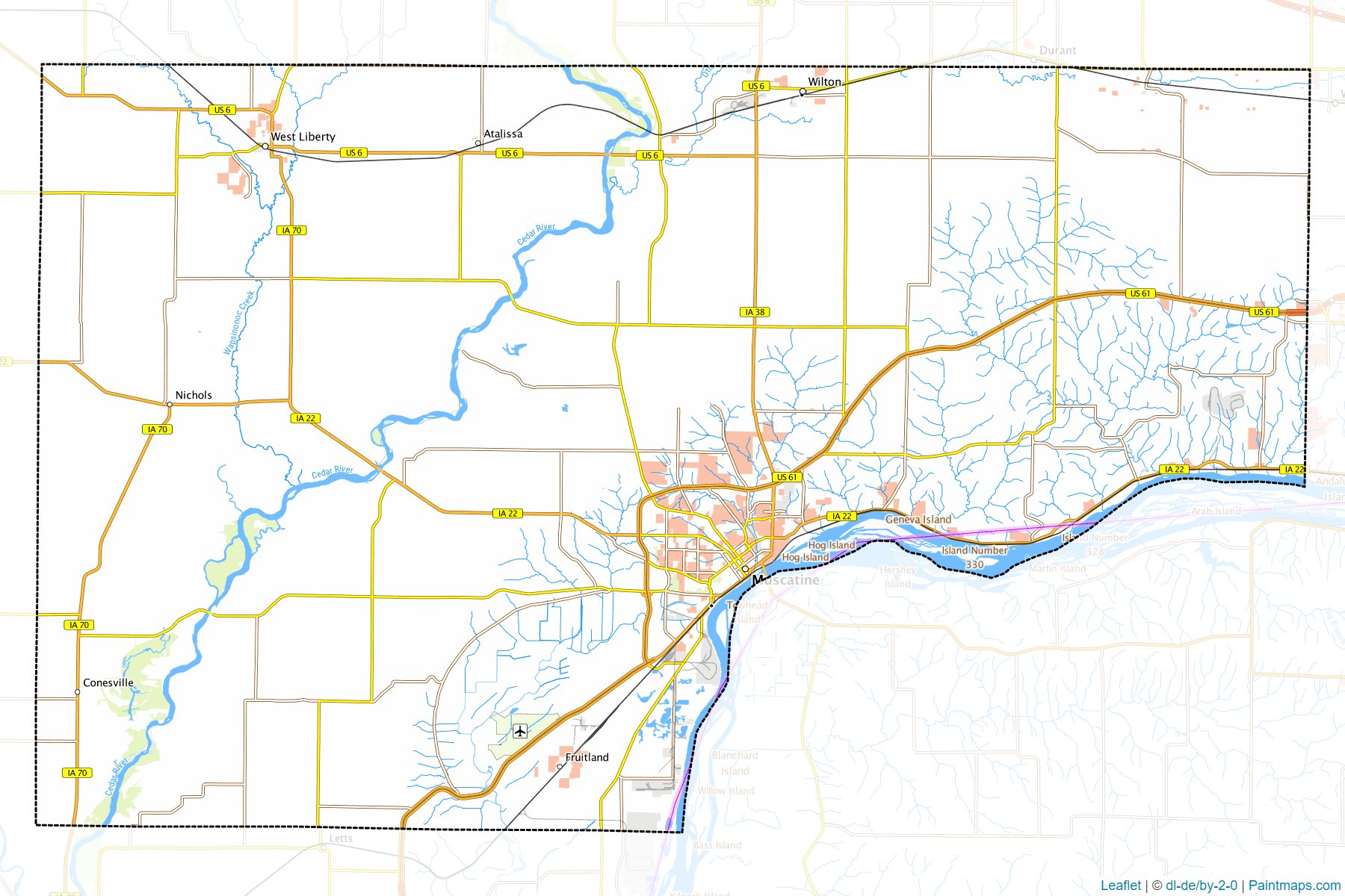 Muscatine (Iowa) Map Cropping Samples-1