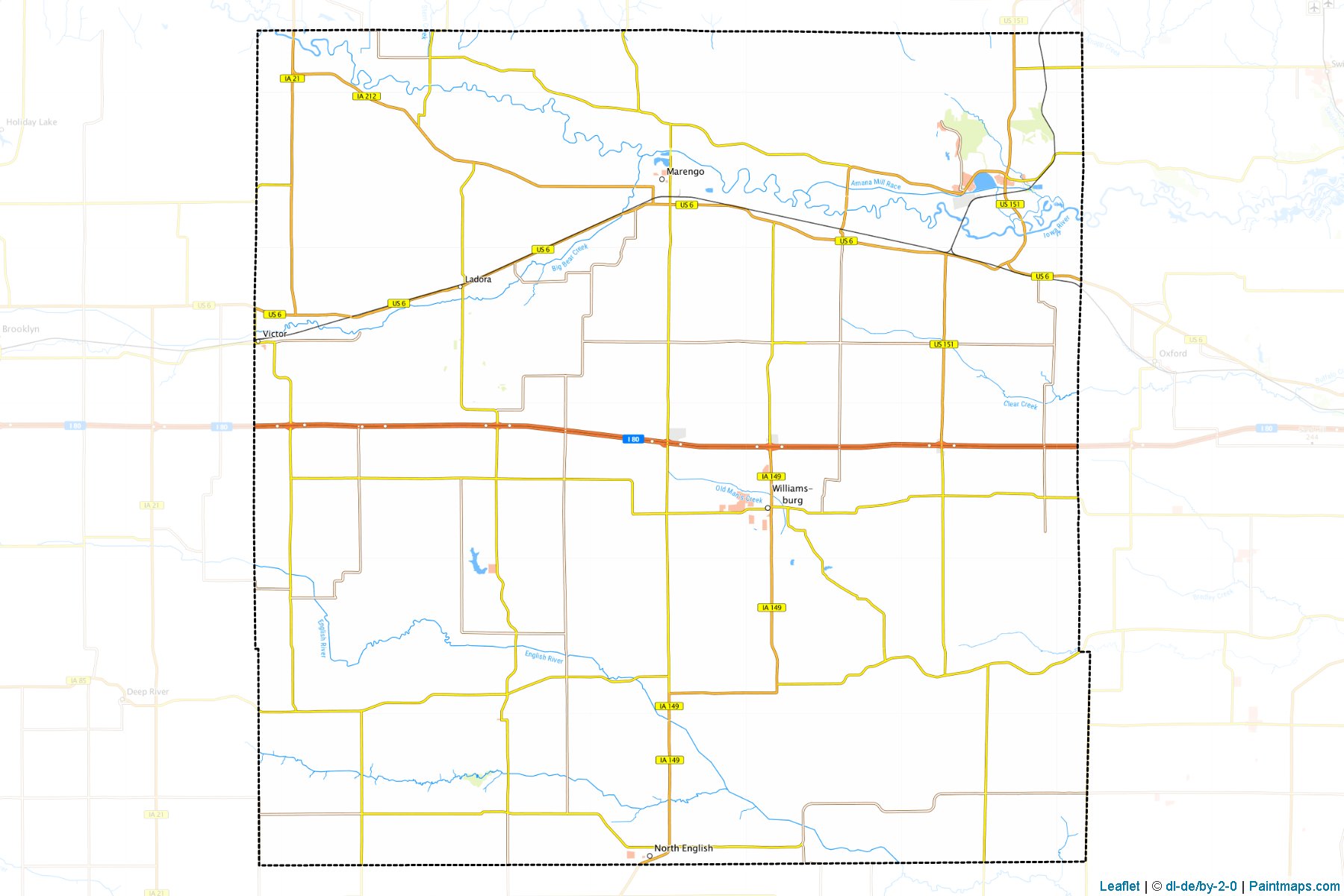 Iowa (Iowa) Map Cropping Samples-1