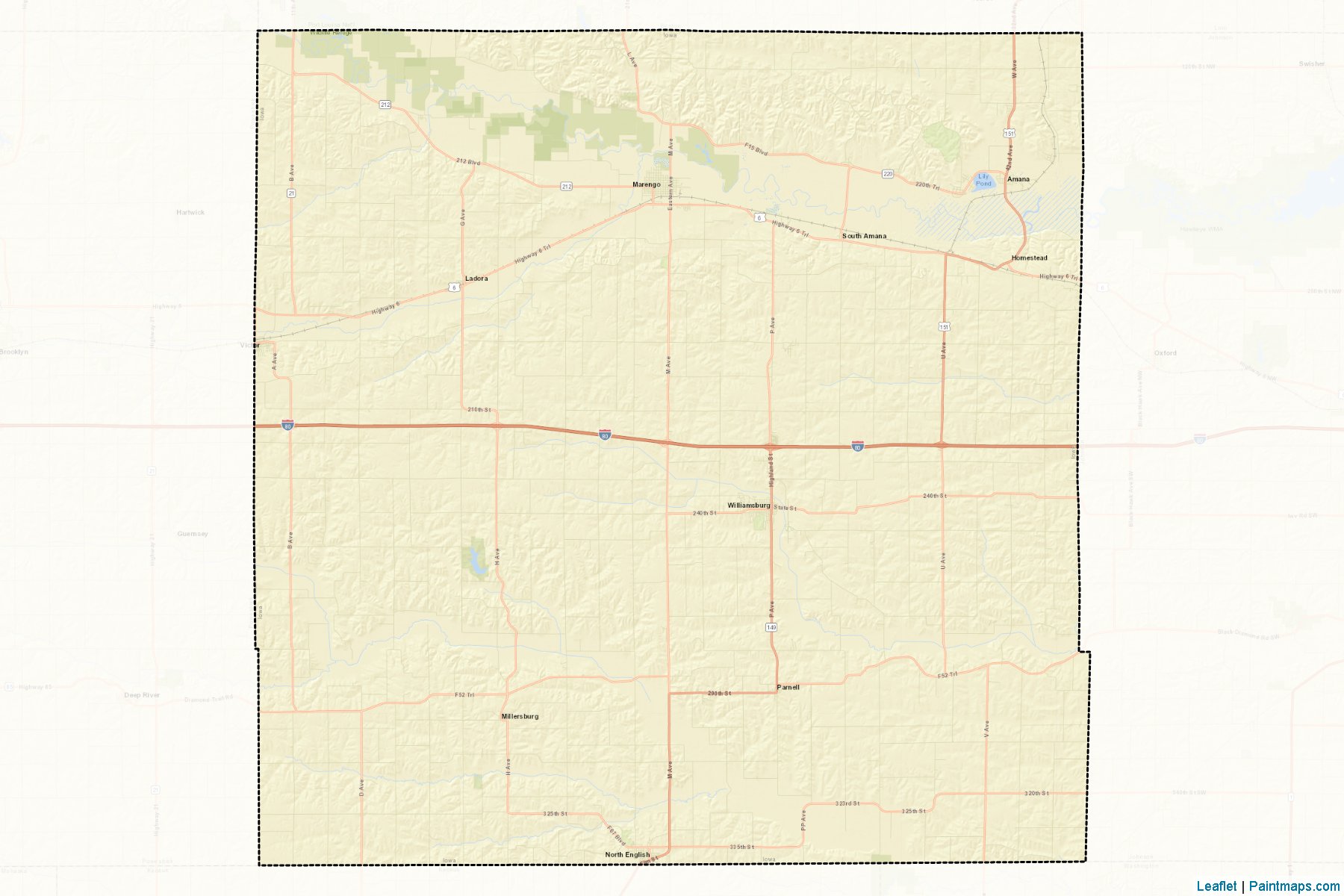 Iowa (Iowa) Map Cropping Samples-2