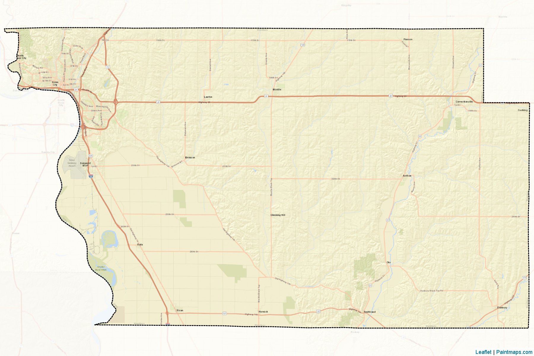 Woodbury (Iowa) Map Cropping Samples-2