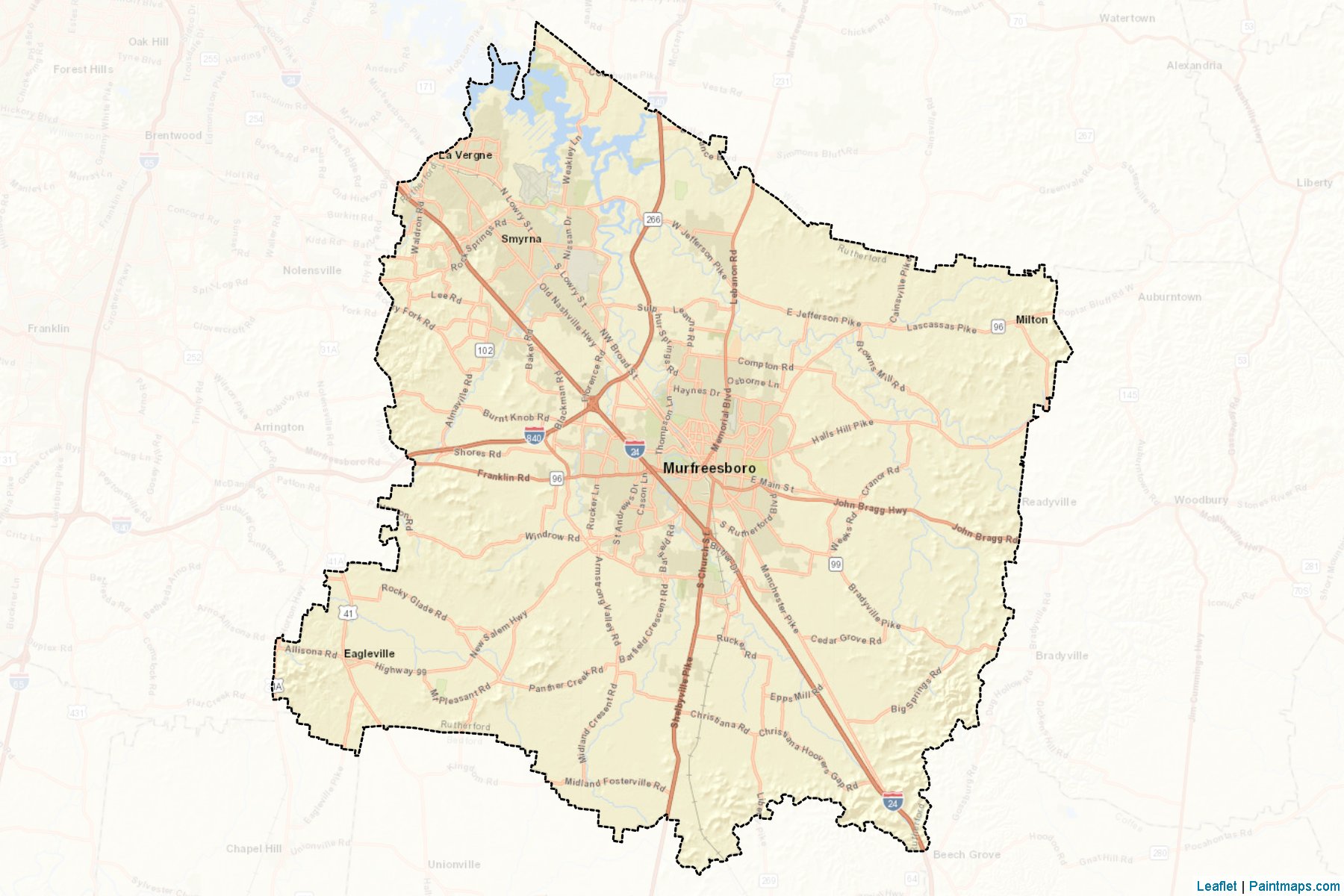 Rutherford (Tennessee) Map Cropping Samples-2