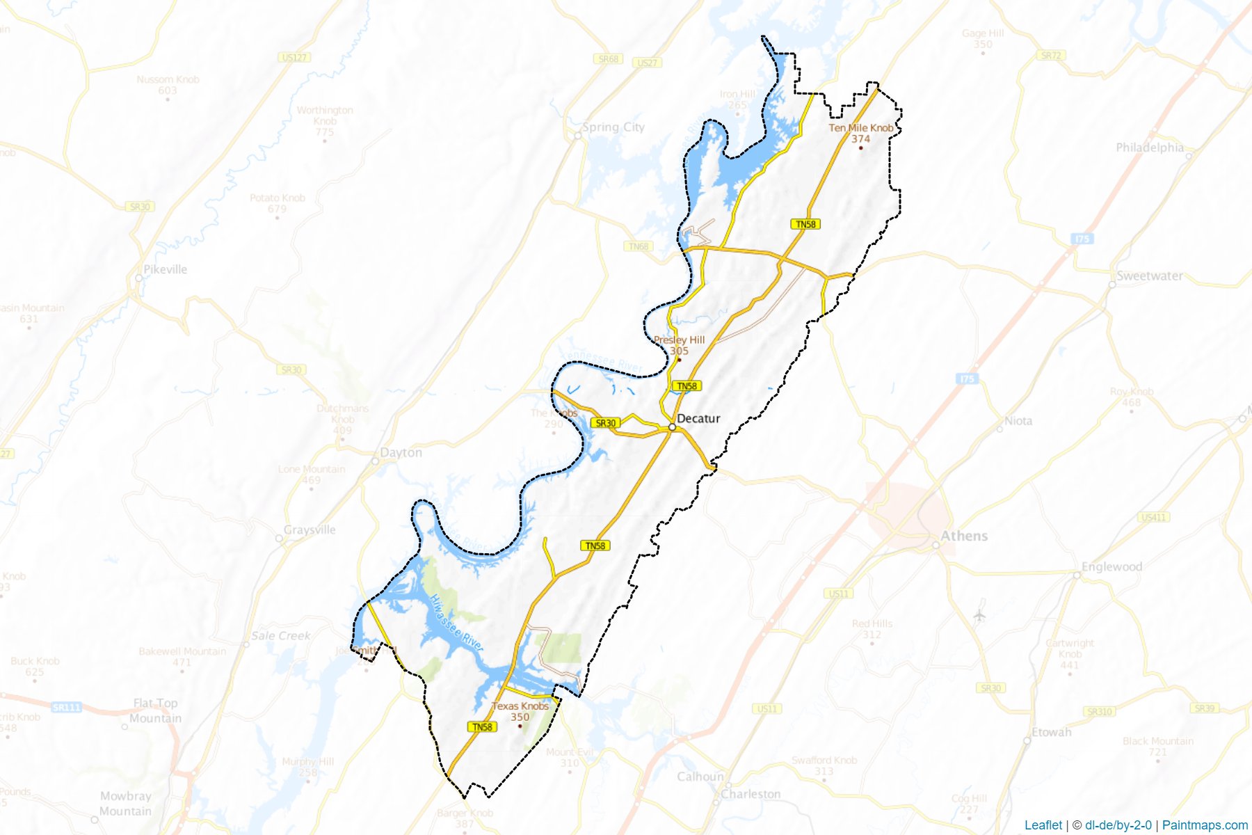 Meigs (Tennessee) Haritası Örnekleri-1