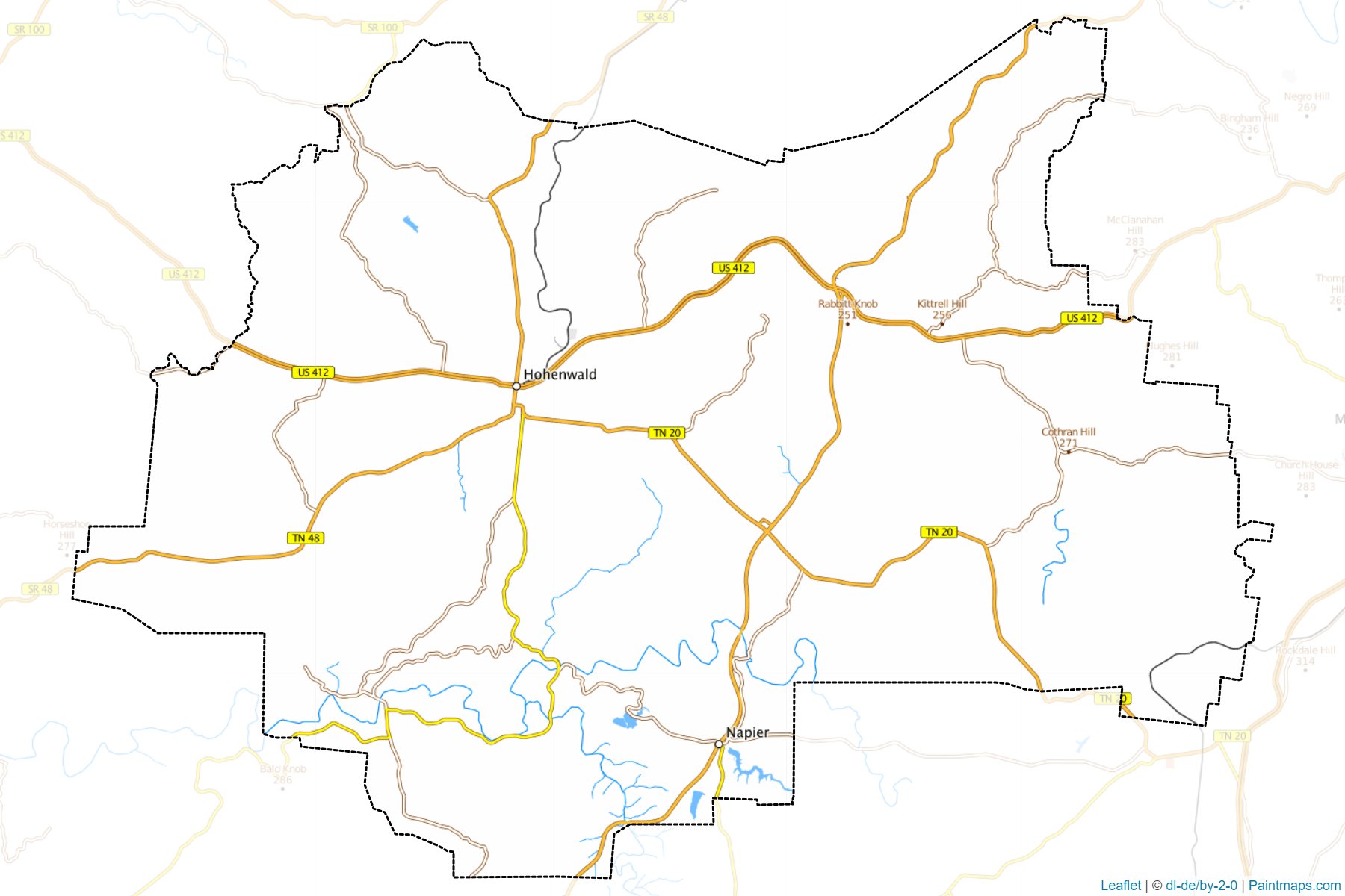 Lewis (Tennessee) Haritası Örnekleri-1