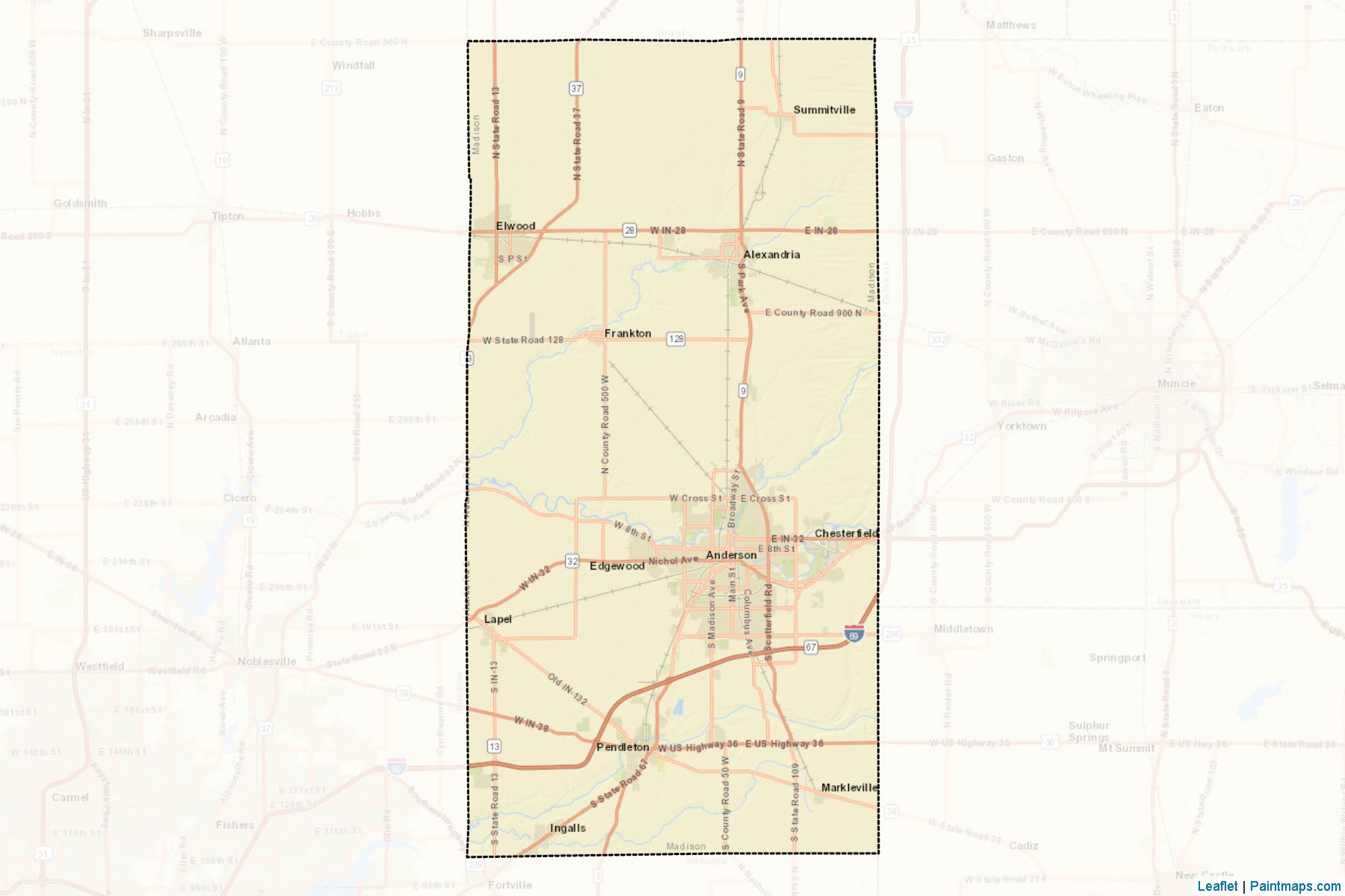 Muestras de recorte de mapas Madison (Indiana)-2