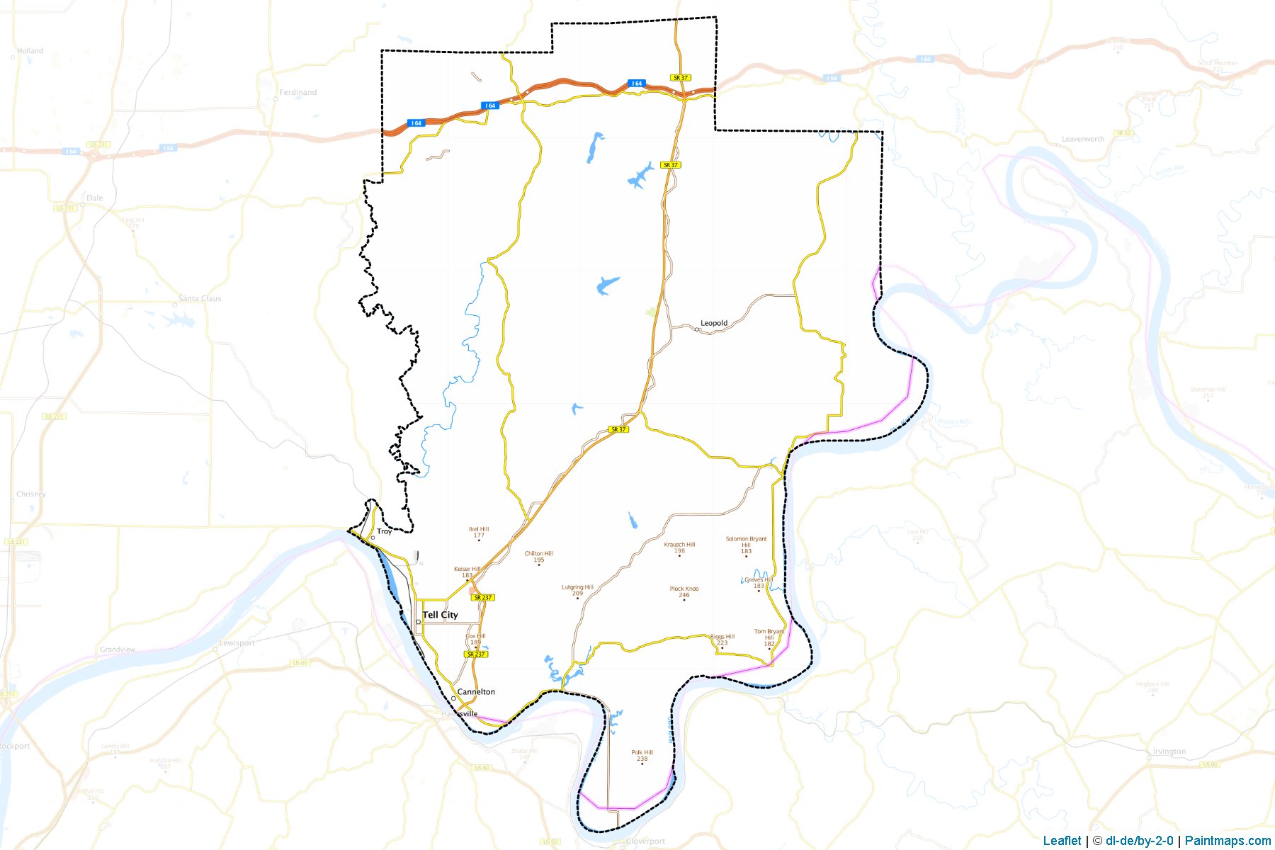 Perry (Indiana) Map Cropping Samples-1