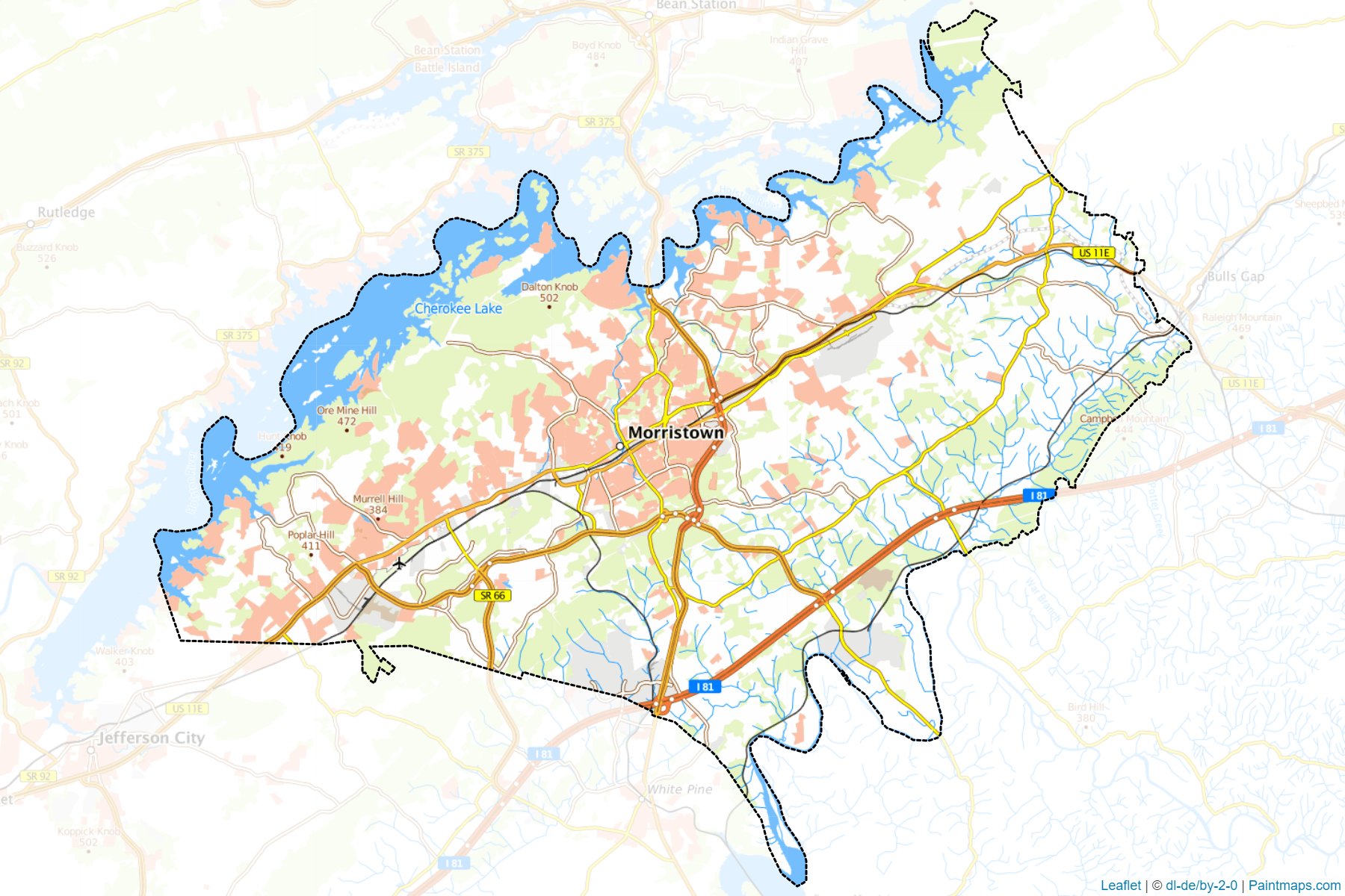 Hamblen (Tennessee) Map Cropping Samples-1