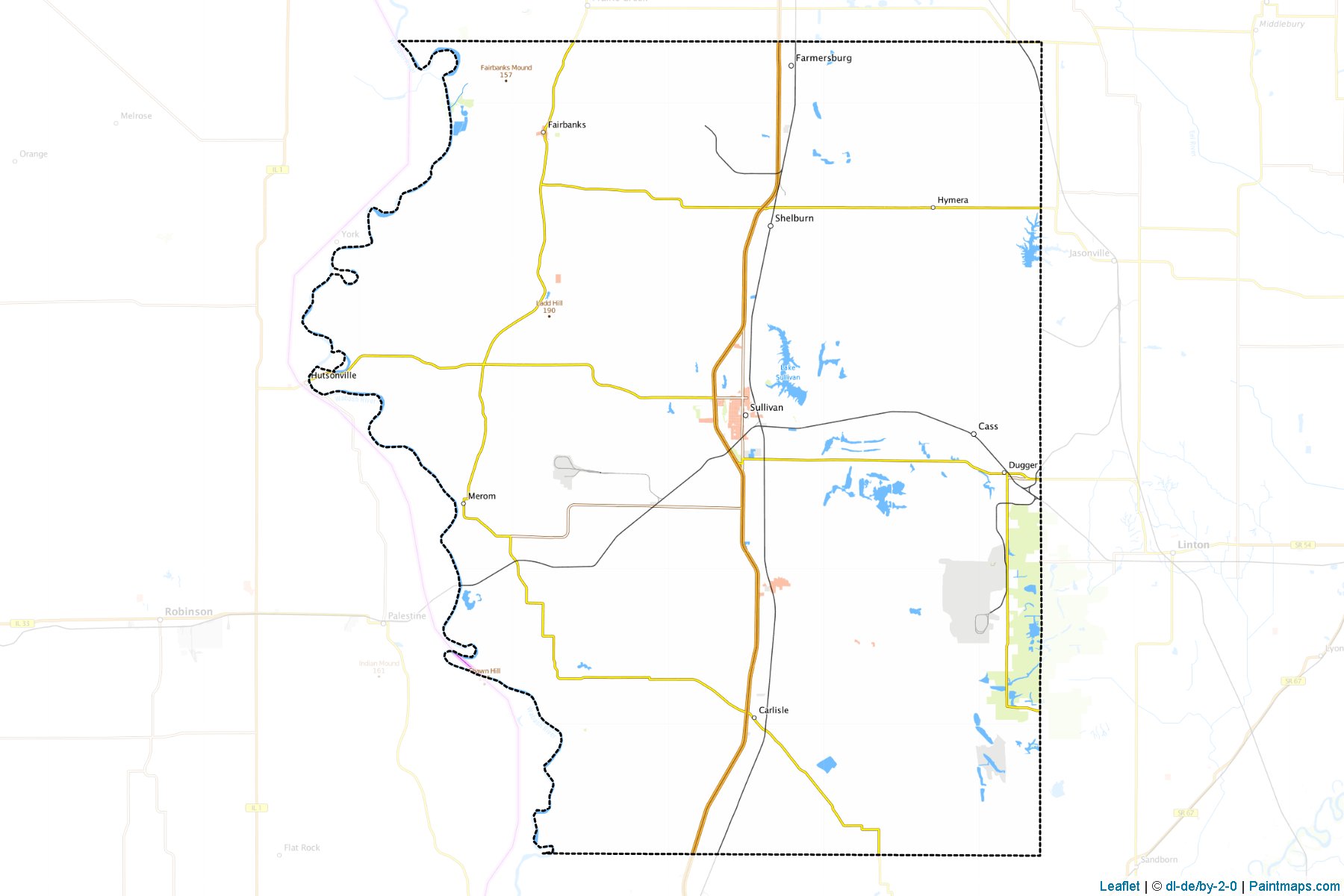 Muestras de recorte de mapas Sullivan (Indiana)-1