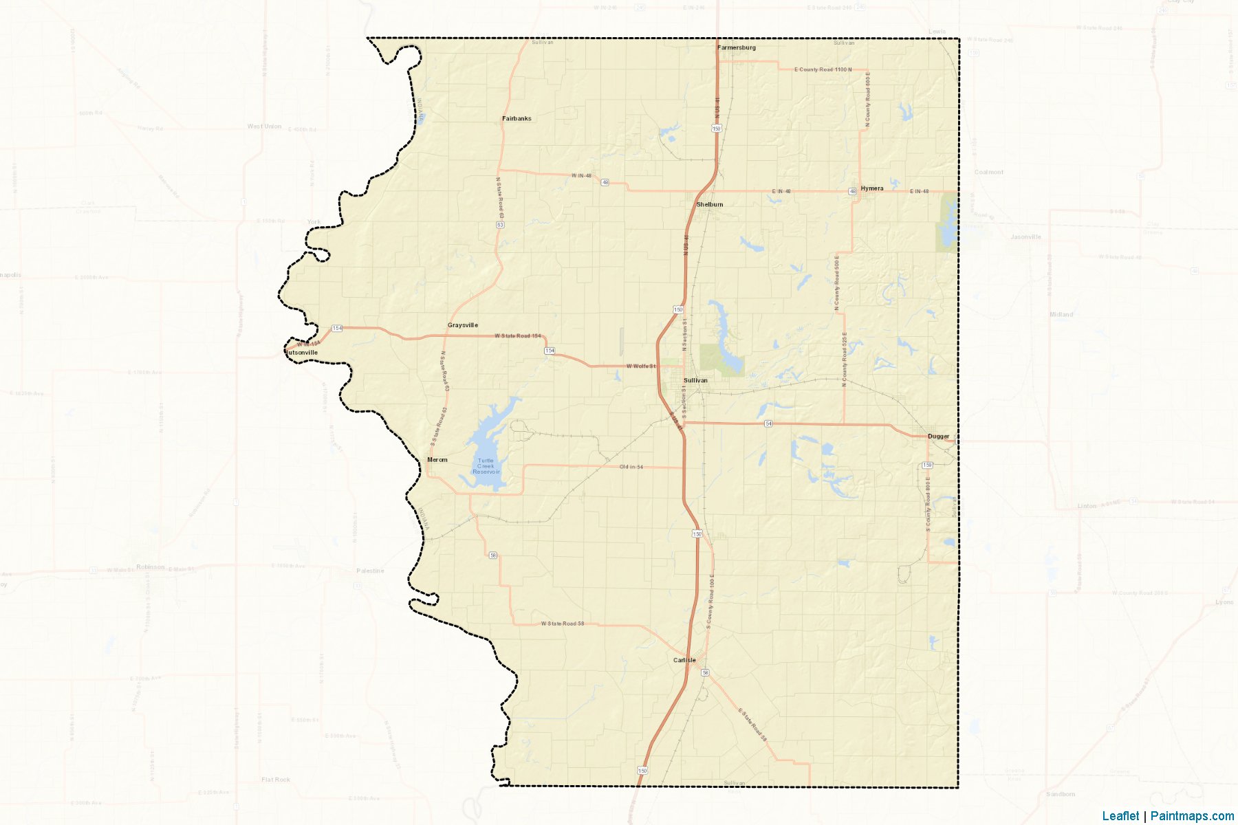 Muestras de recorte de mapas Sullivan (Indiana)-2