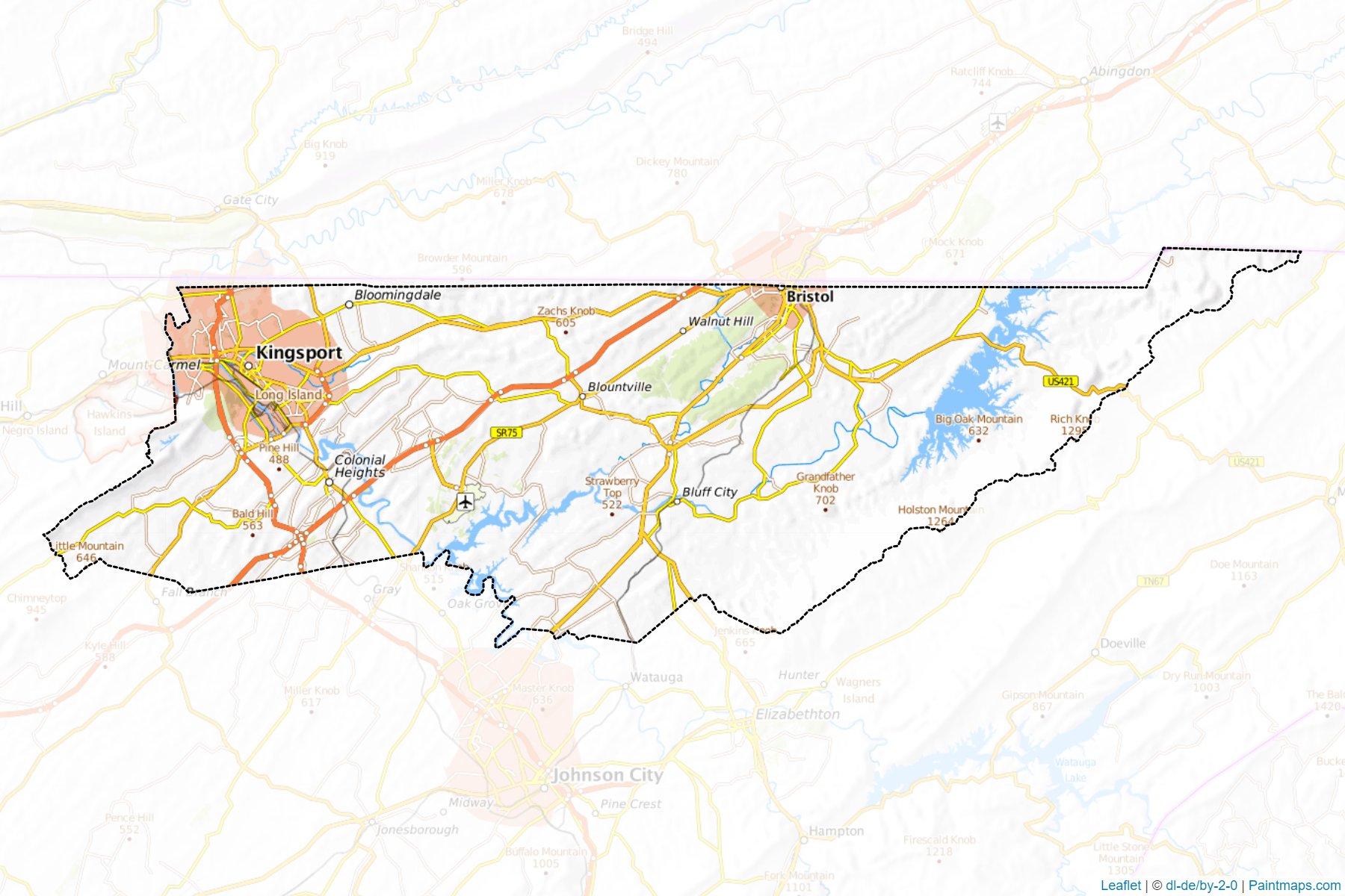 Sullivan (Tennessee) Map Cropping Samples-1